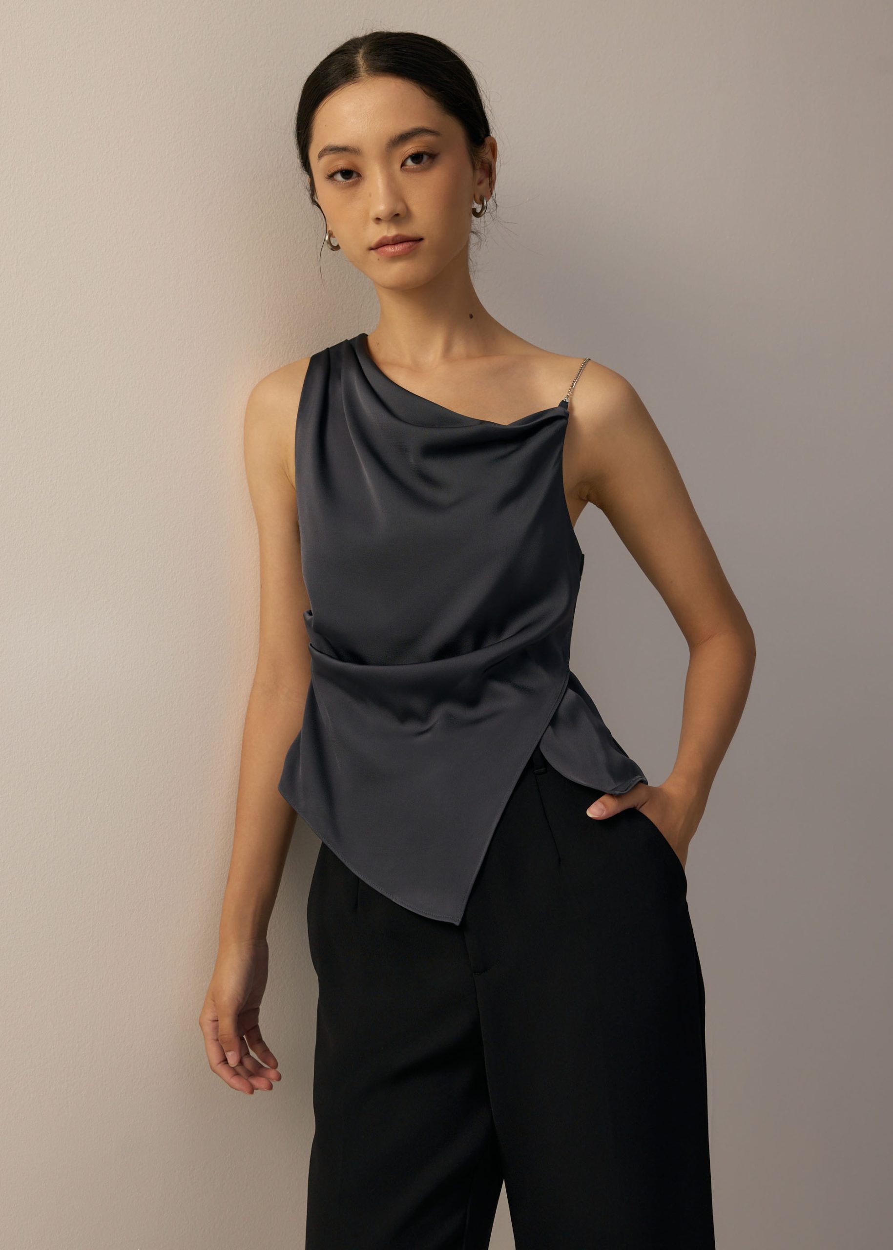 Asymmetric Satin Top - Image 12