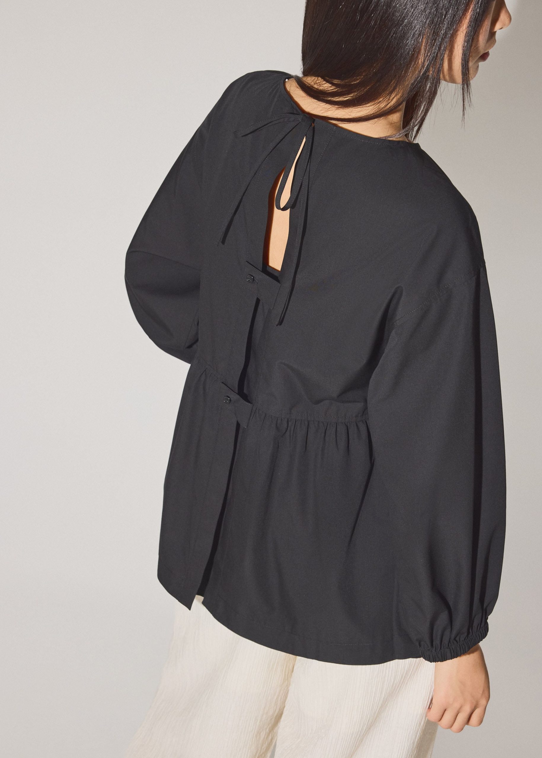 Round Neck Peplum Long Top - Image 6