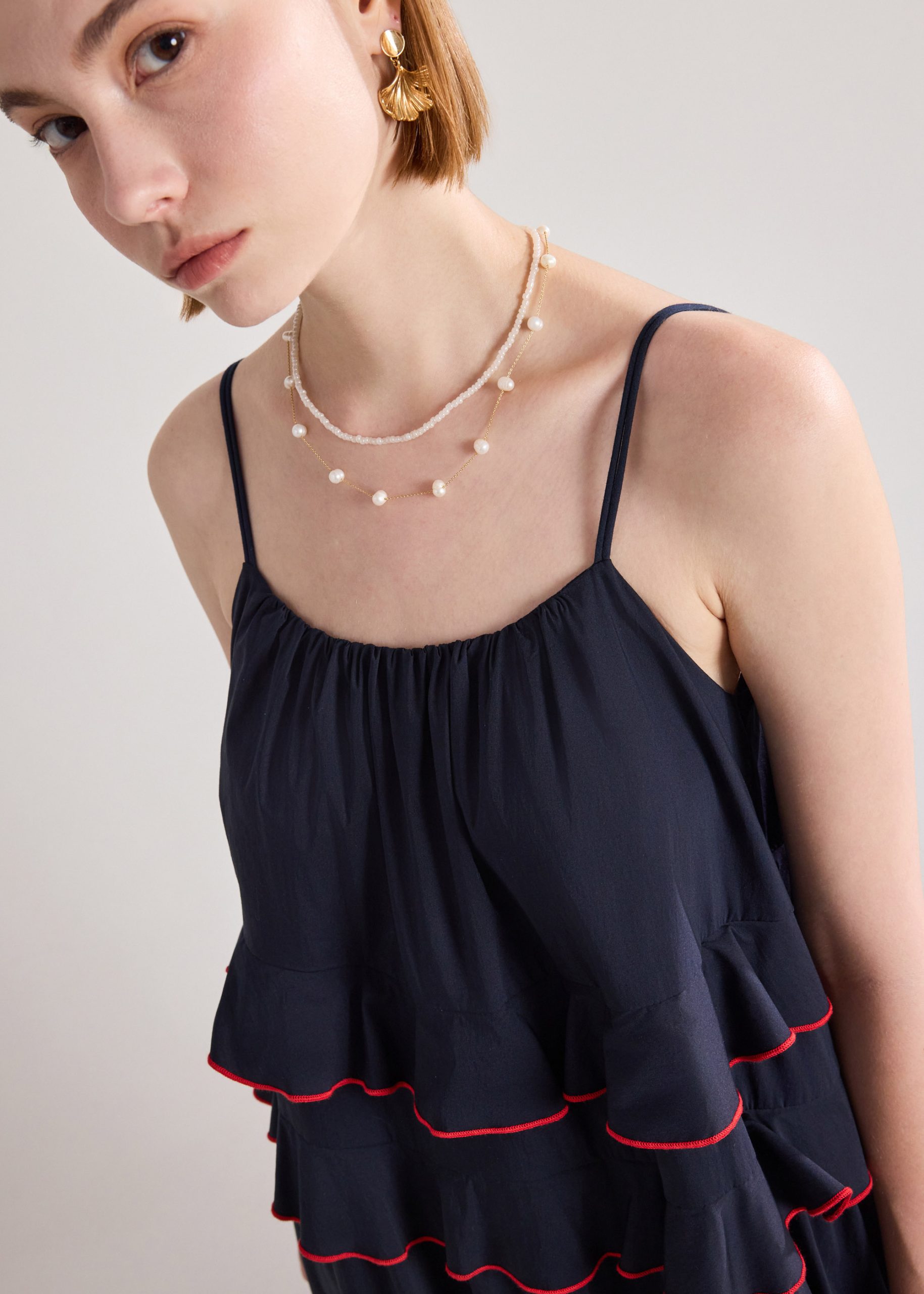 Cotton Tiered Trapeze Dress - Image 7