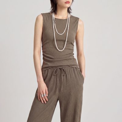 Crinkled Jersey Tank