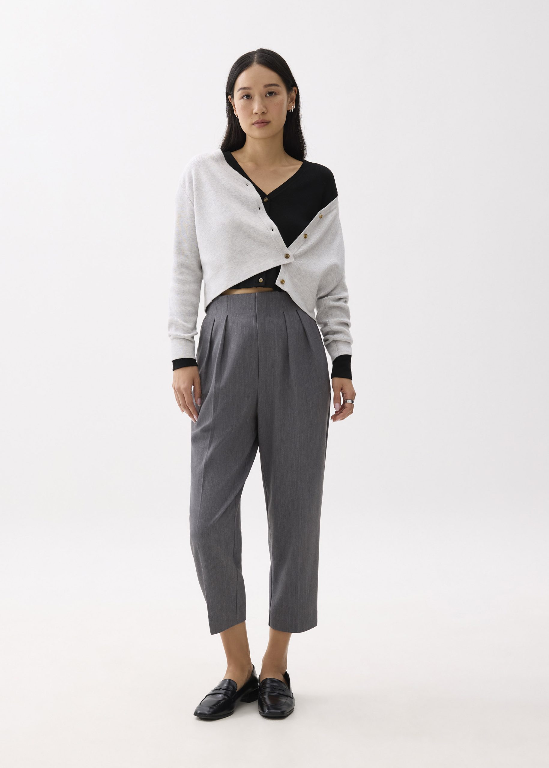 Mika Elastic Pleated Peg Leg Pants - Image 11