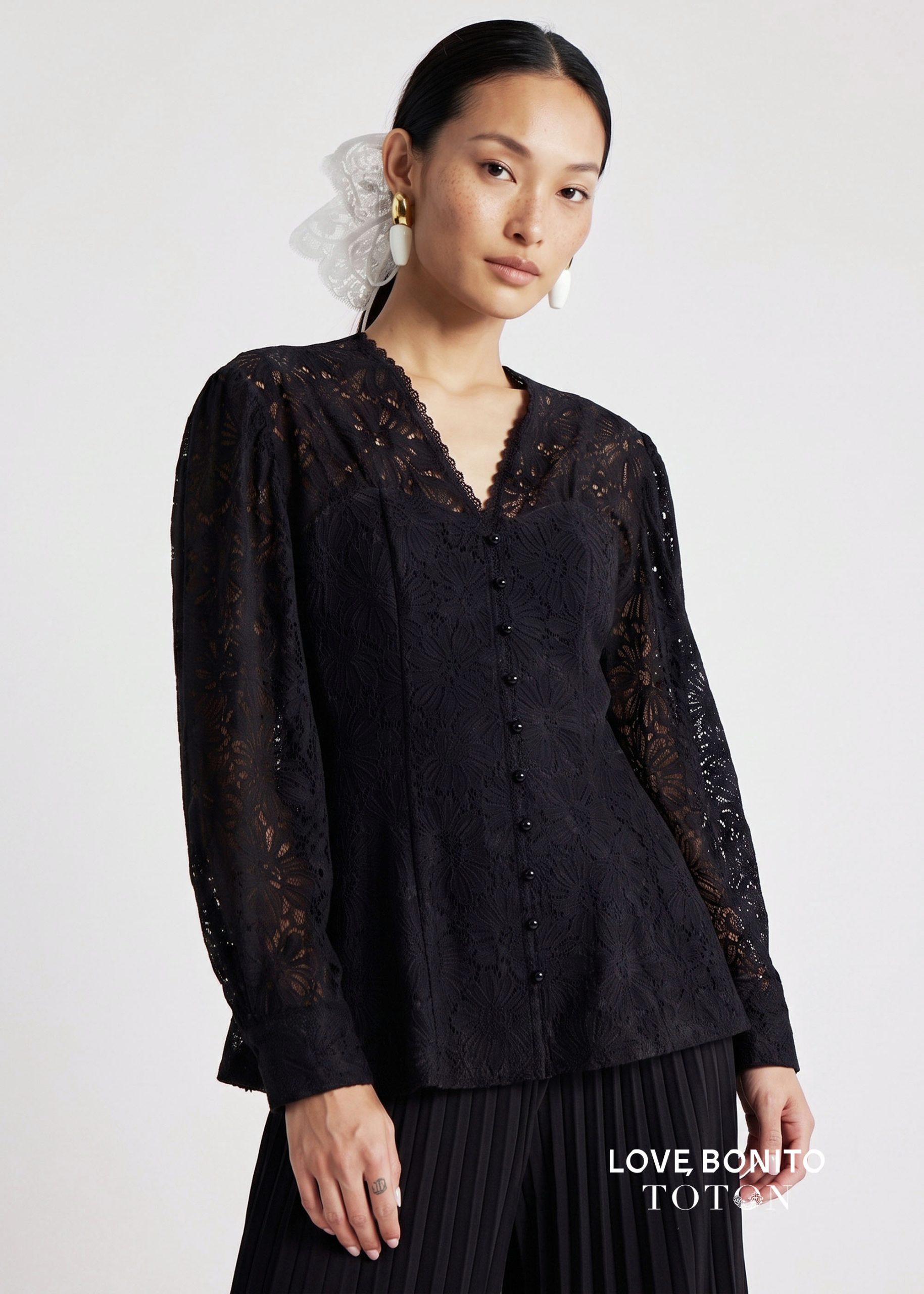 Love, Bonito x TOTON RuchedReady® Lace Kebaya Top - Image 2