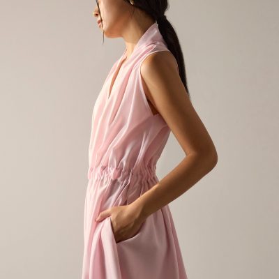 Fit & Flare Dress With Sash Tie