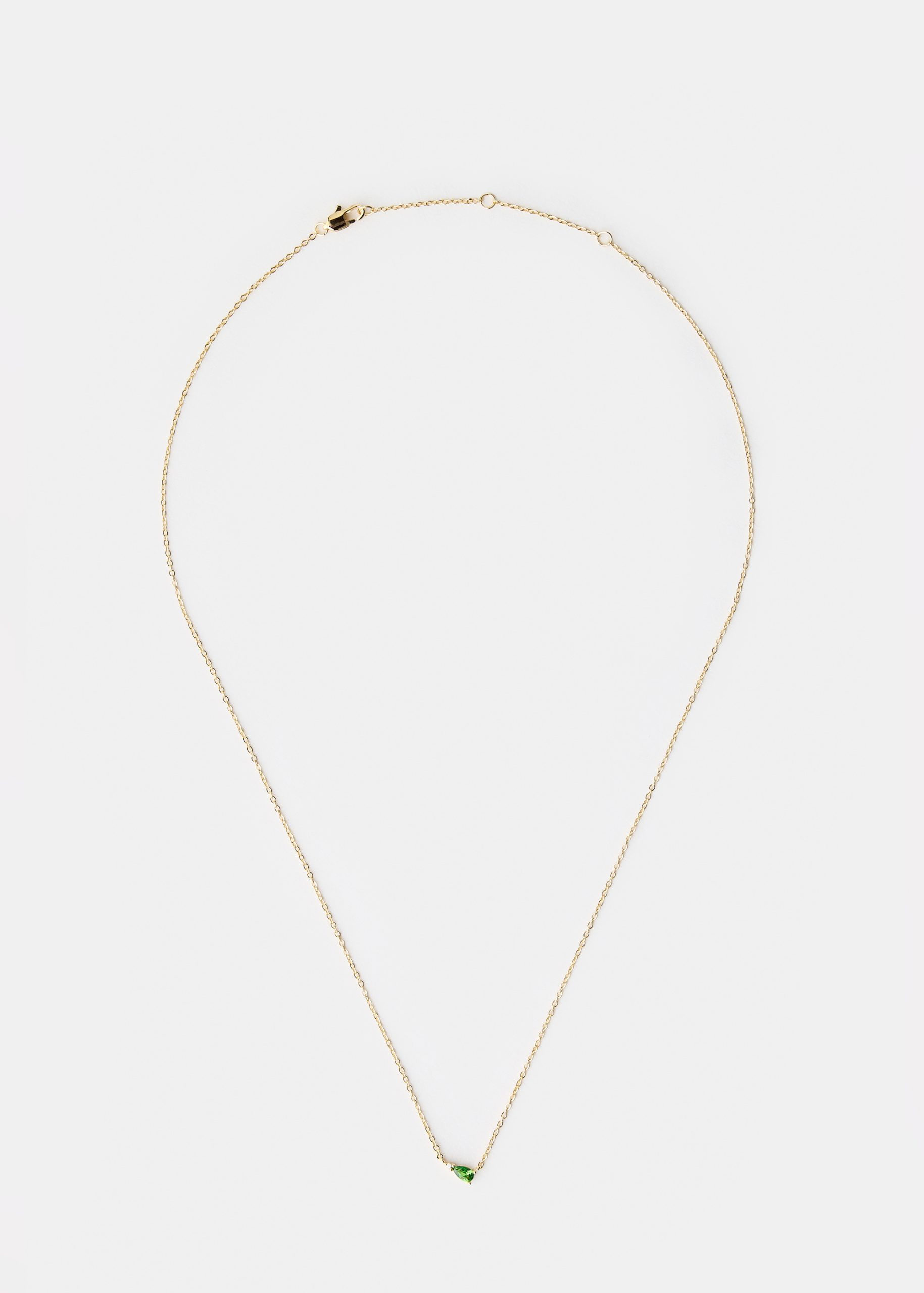 14K Gold Plated Pear Pendant Necklace - Image 3