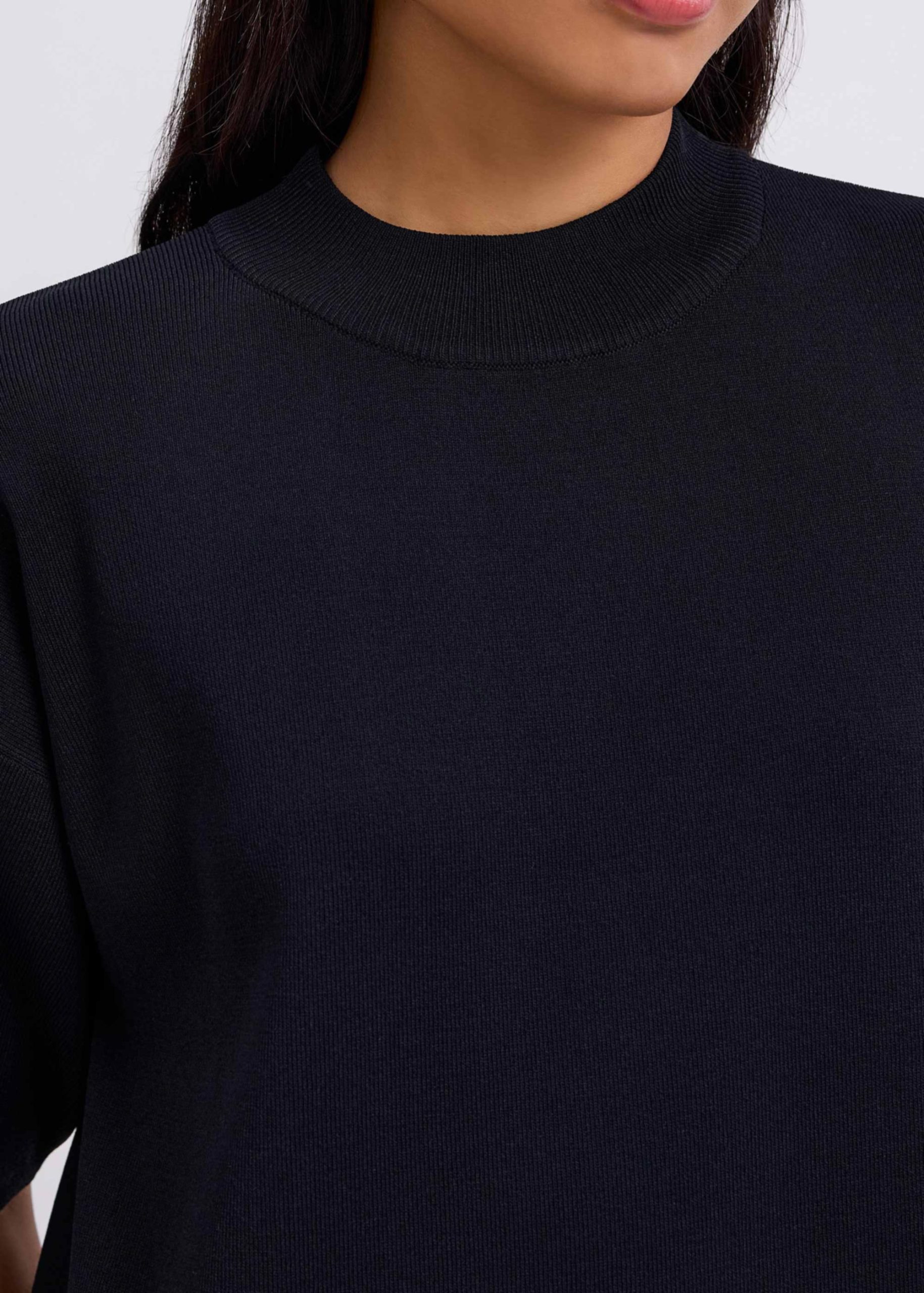 Knit Round Neck Shift Mini Dress - Image 6