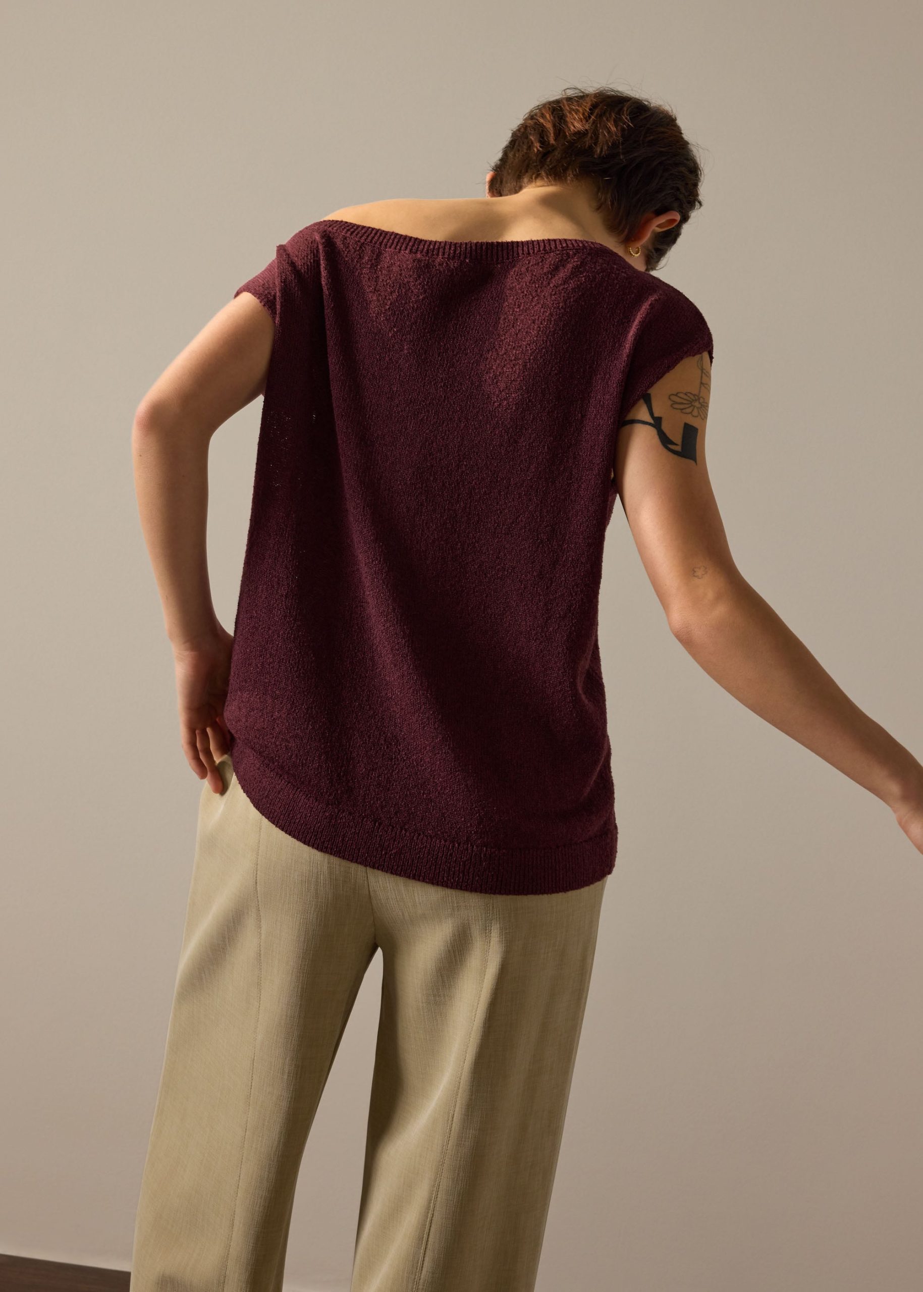 Knit Relaxed Long Top - Image 14
