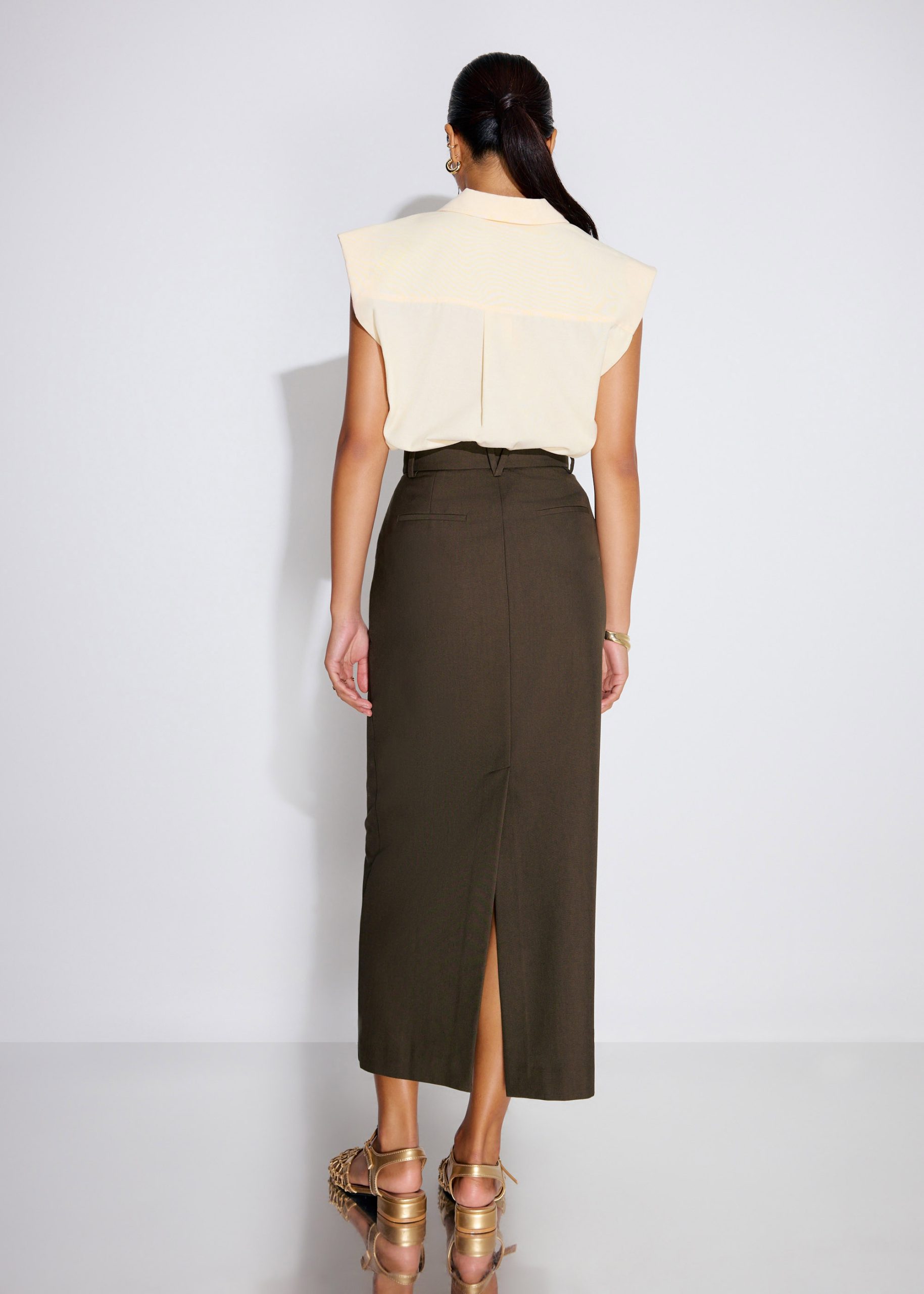 Pevita Tailored Column Maxi Skirt - Image 11