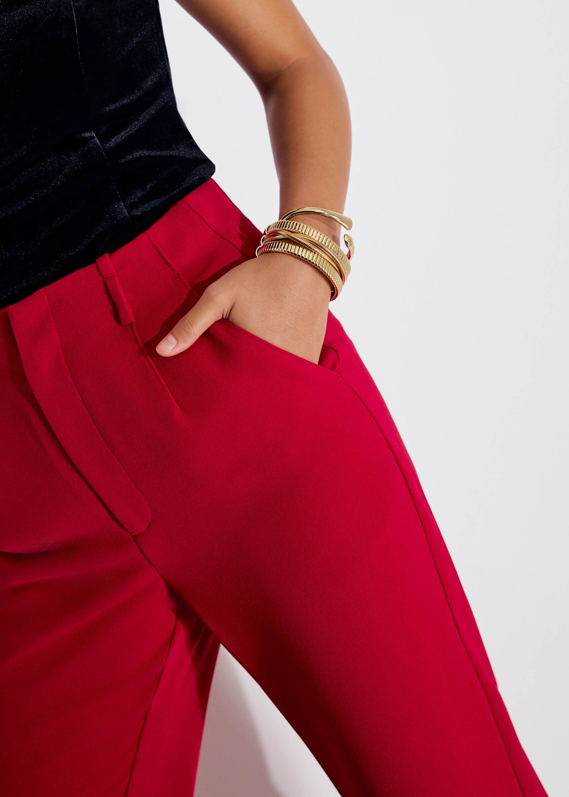 Leggy??Pvara Crepe Kick Flare Pants - Image 15