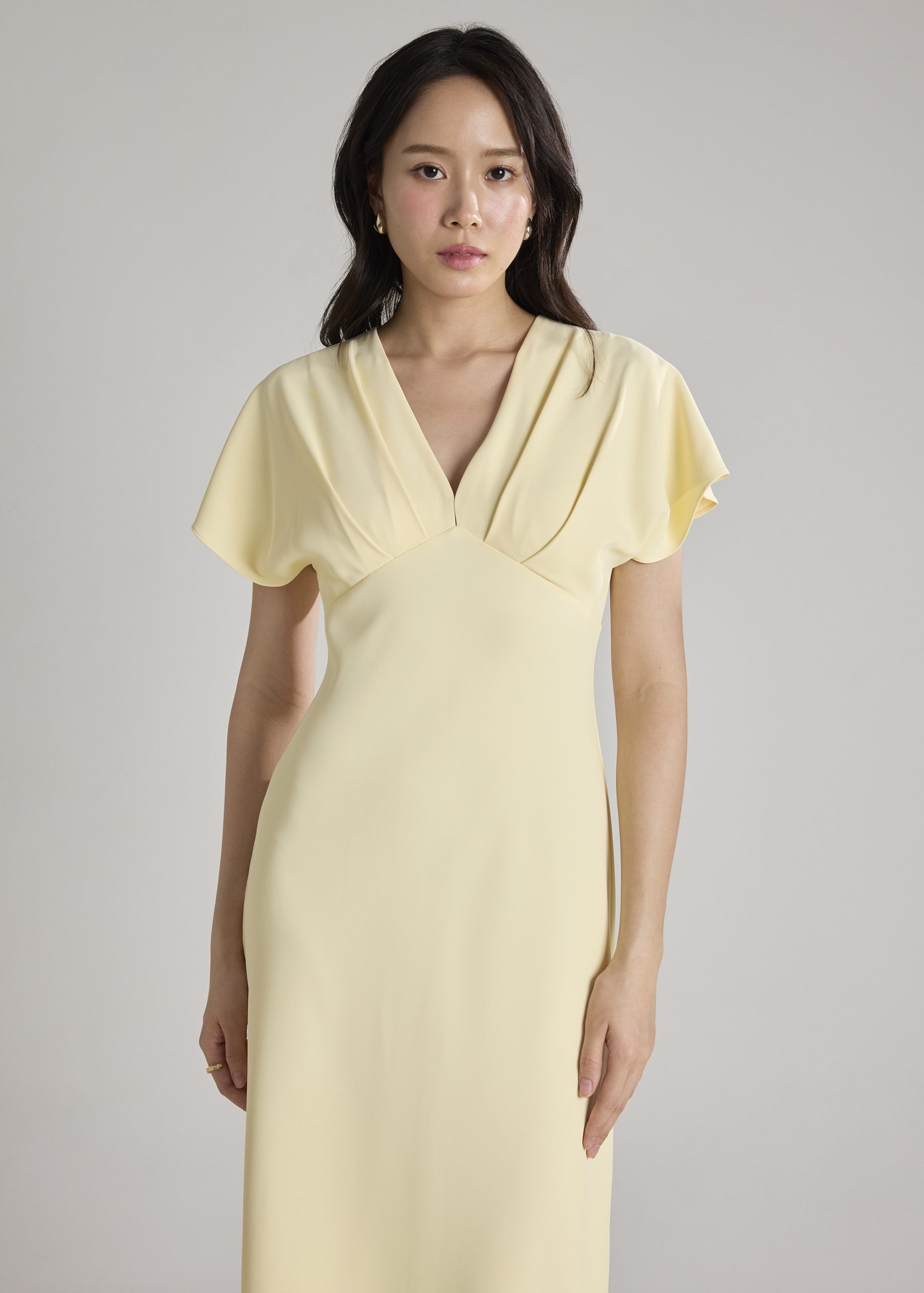 BraFree by LB Crepe Flutter Sleeves Dress - Image 21