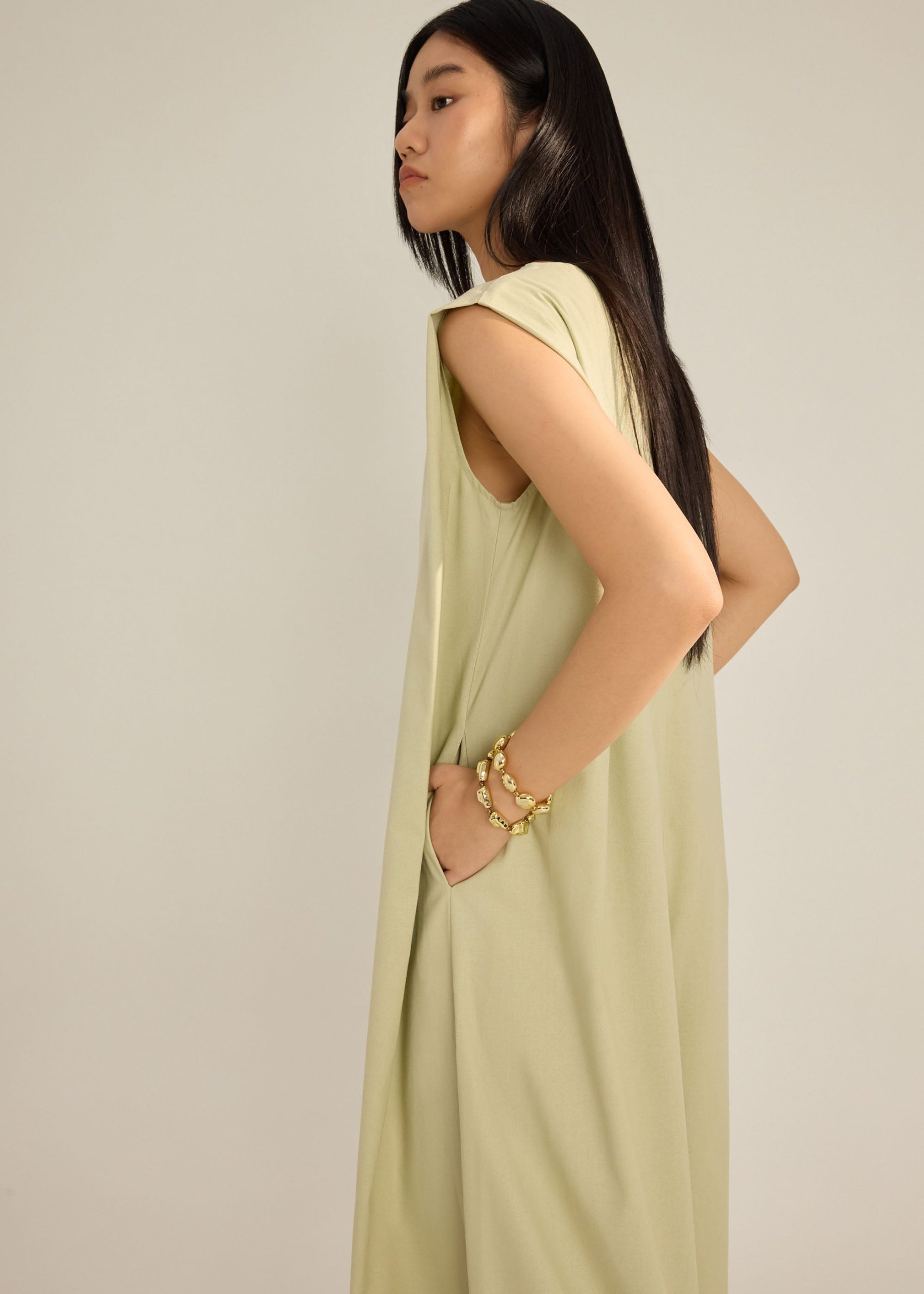 Linen Wide Leg Jumpsuit - Image 4