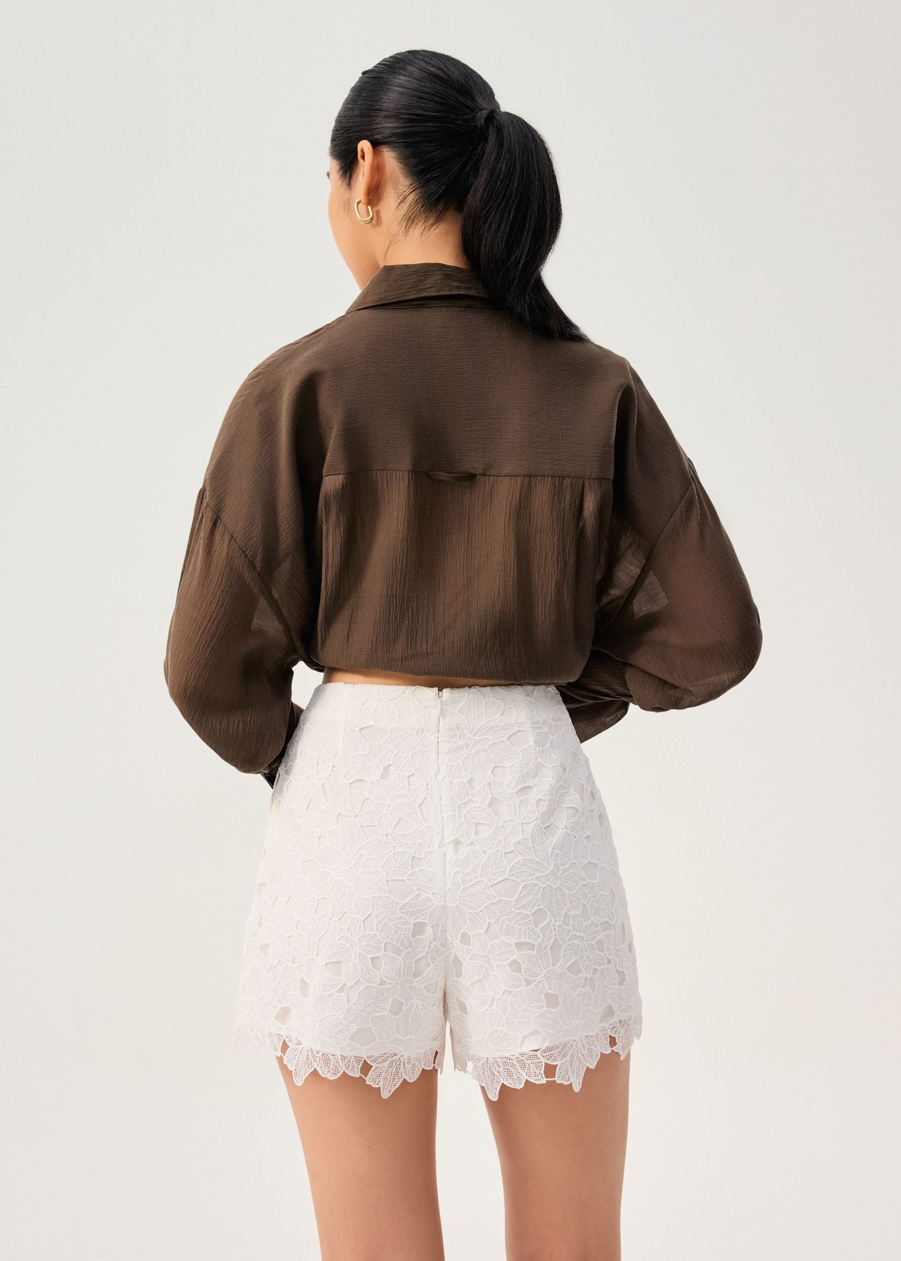 Floral Lace A-line Shorts - Image 7