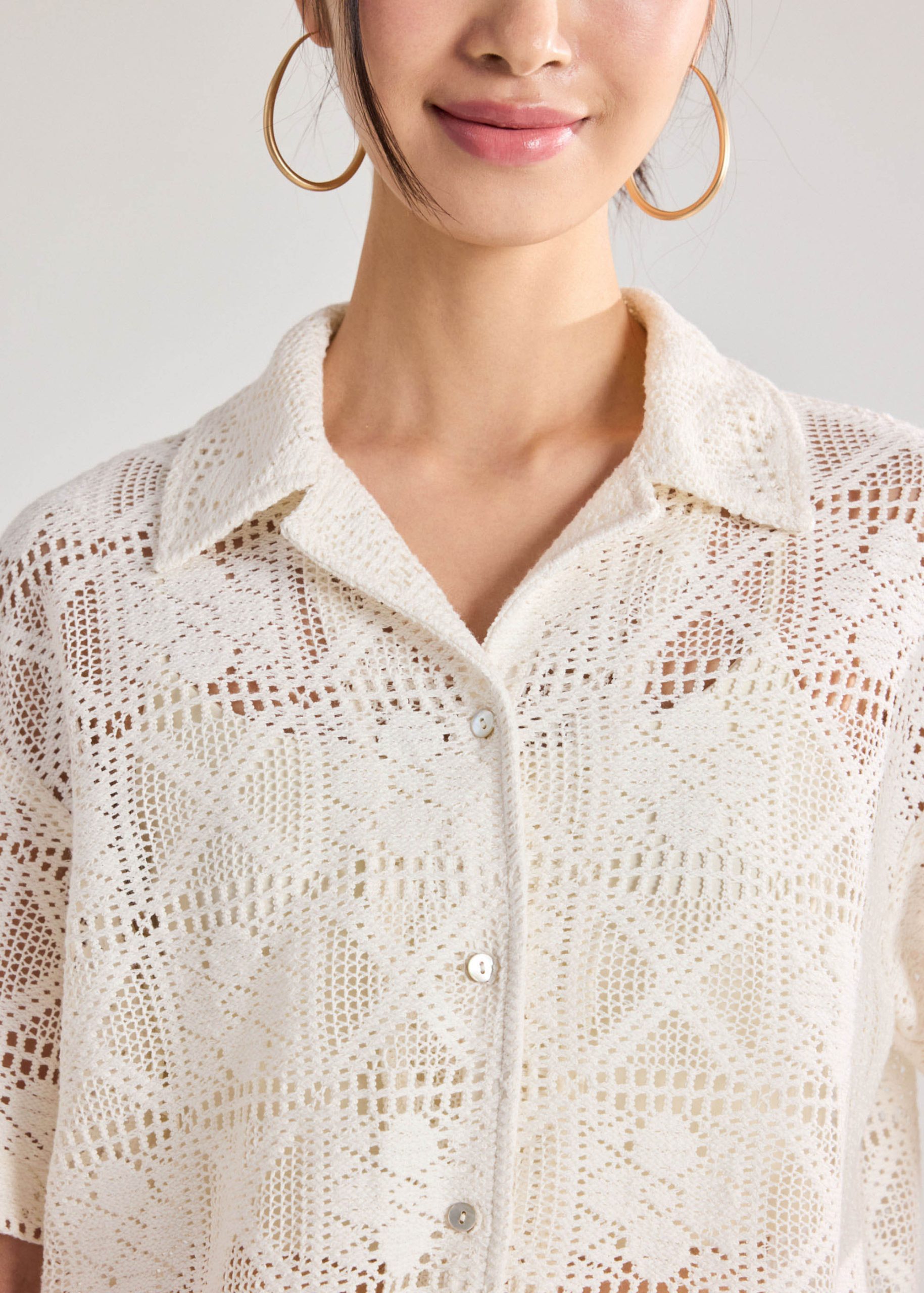 Crochet Relaxed Shirt - Image 13