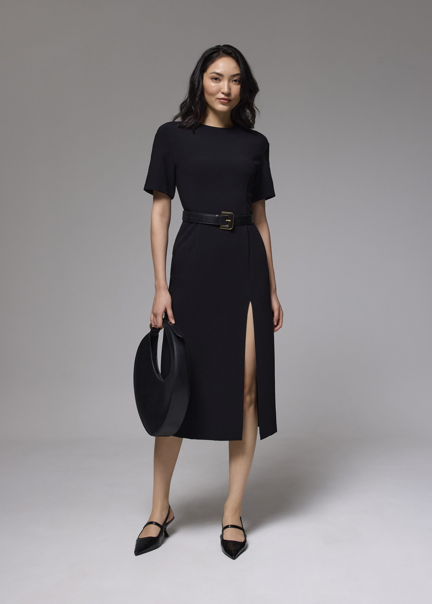 Round Neck Column Midaxi Dress - Image 5