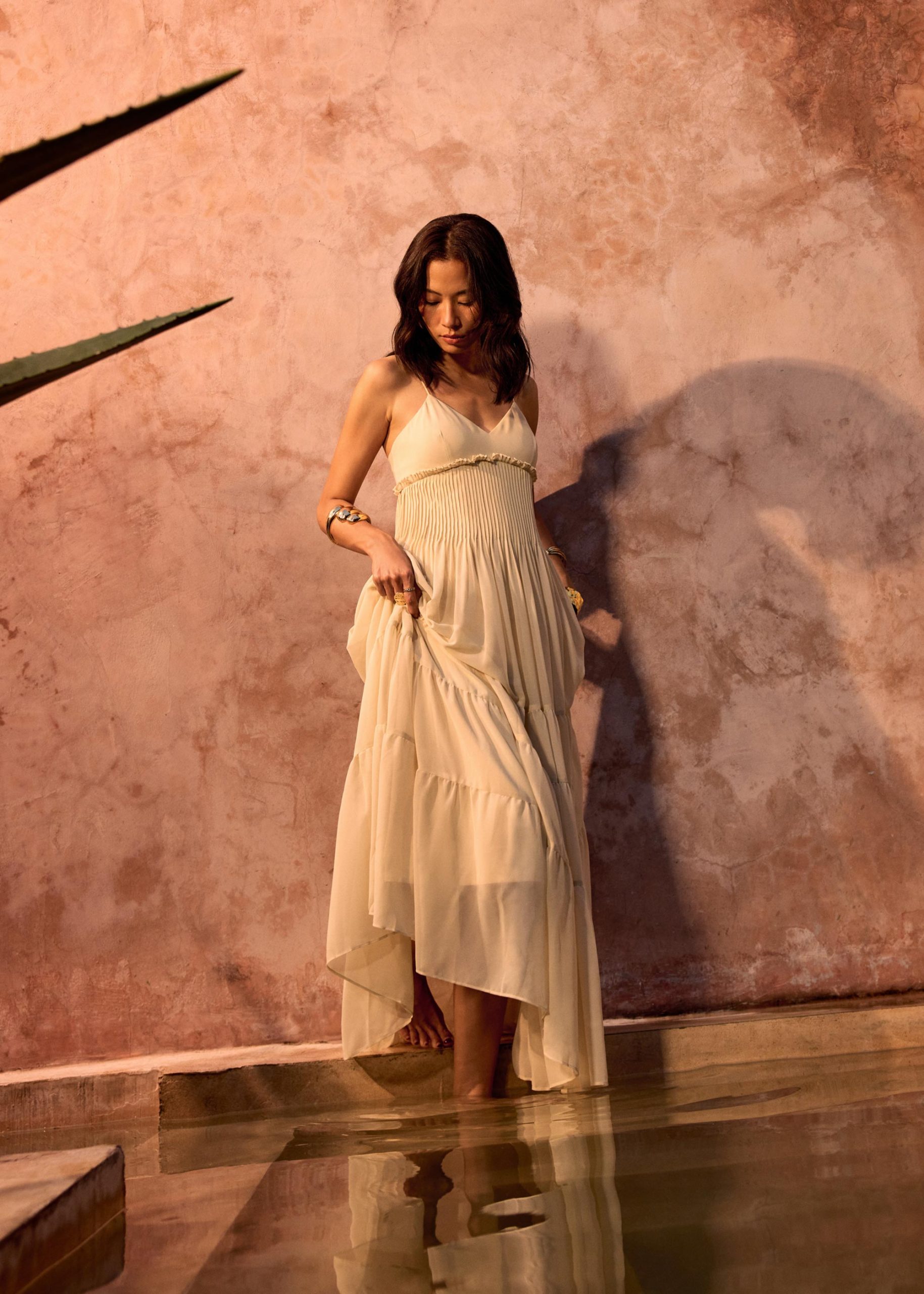 BraFree by LB Sheer Fit & Flare Floor Length Dress - Image 10