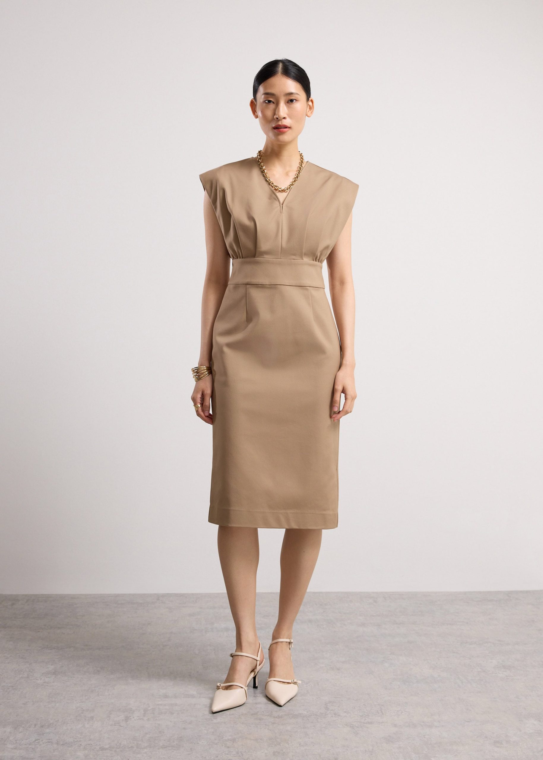 Kieun V-neck Column Midi Dress - Image 16