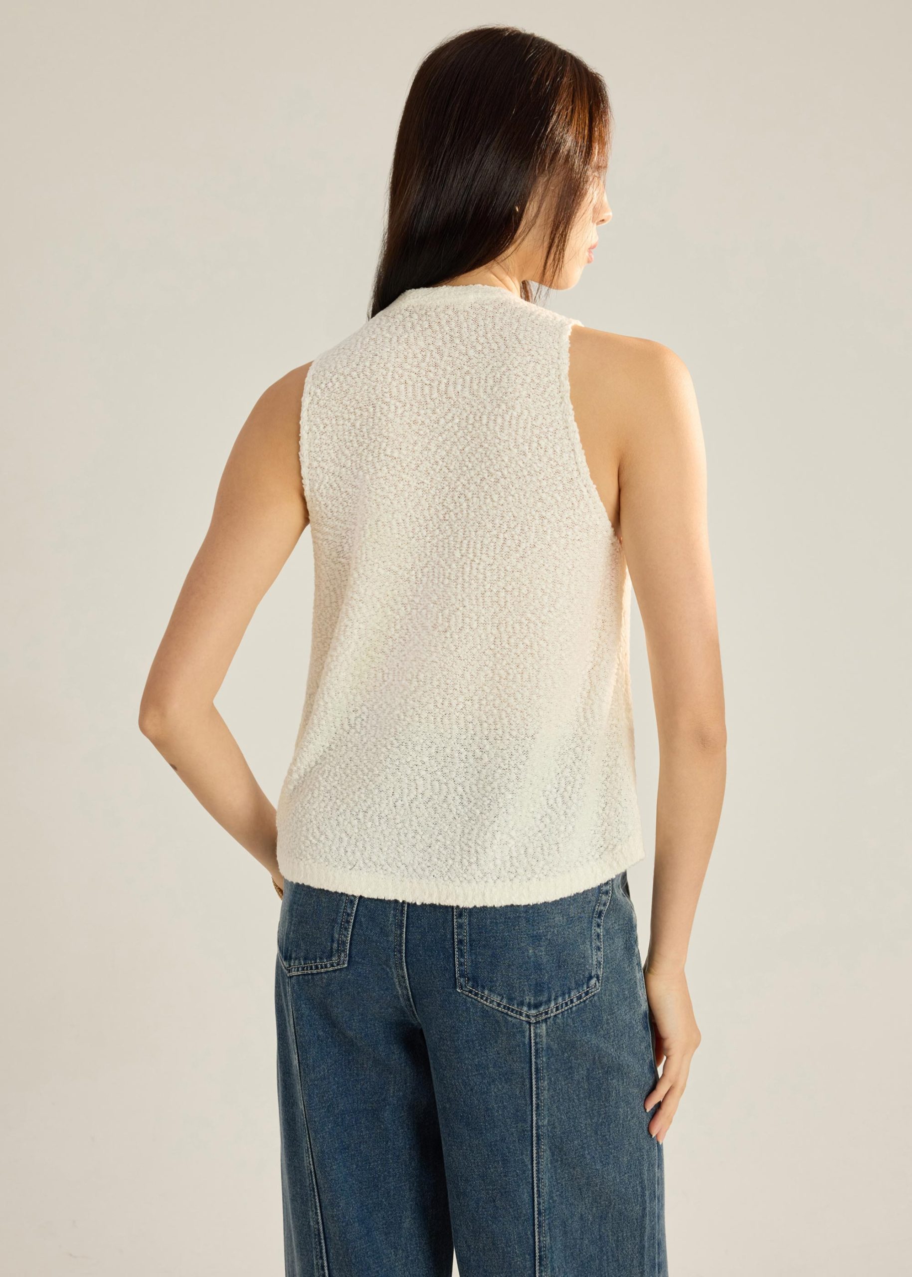 Boucle Knit Vest Top - Image 13
