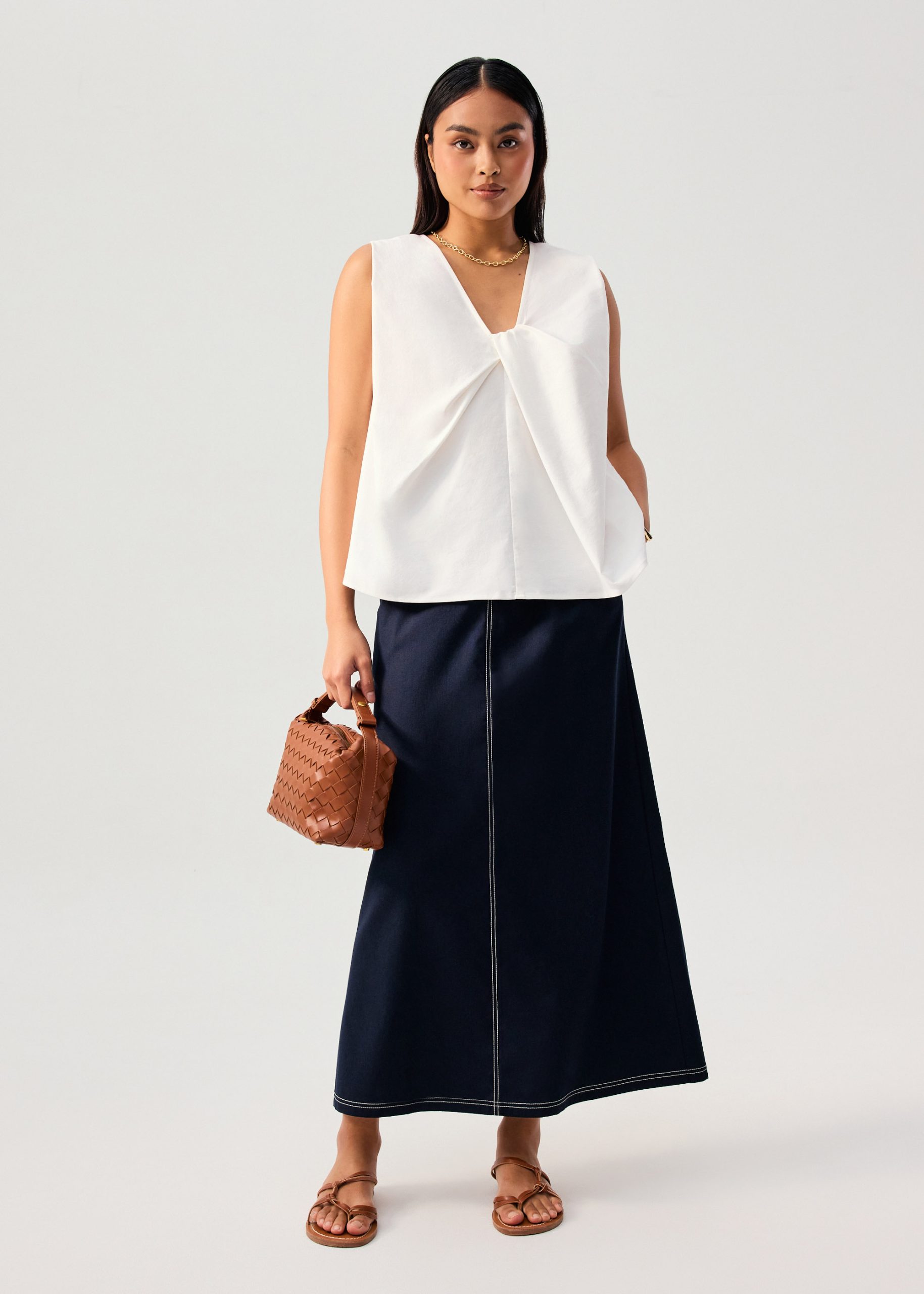 Reversible Relaxed Cotton Knot Shell Top - Image 2