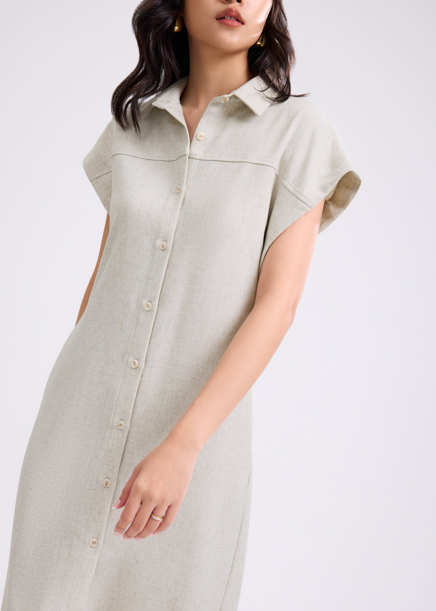 Lian Button Down Column Midaxi Dress - Image 10