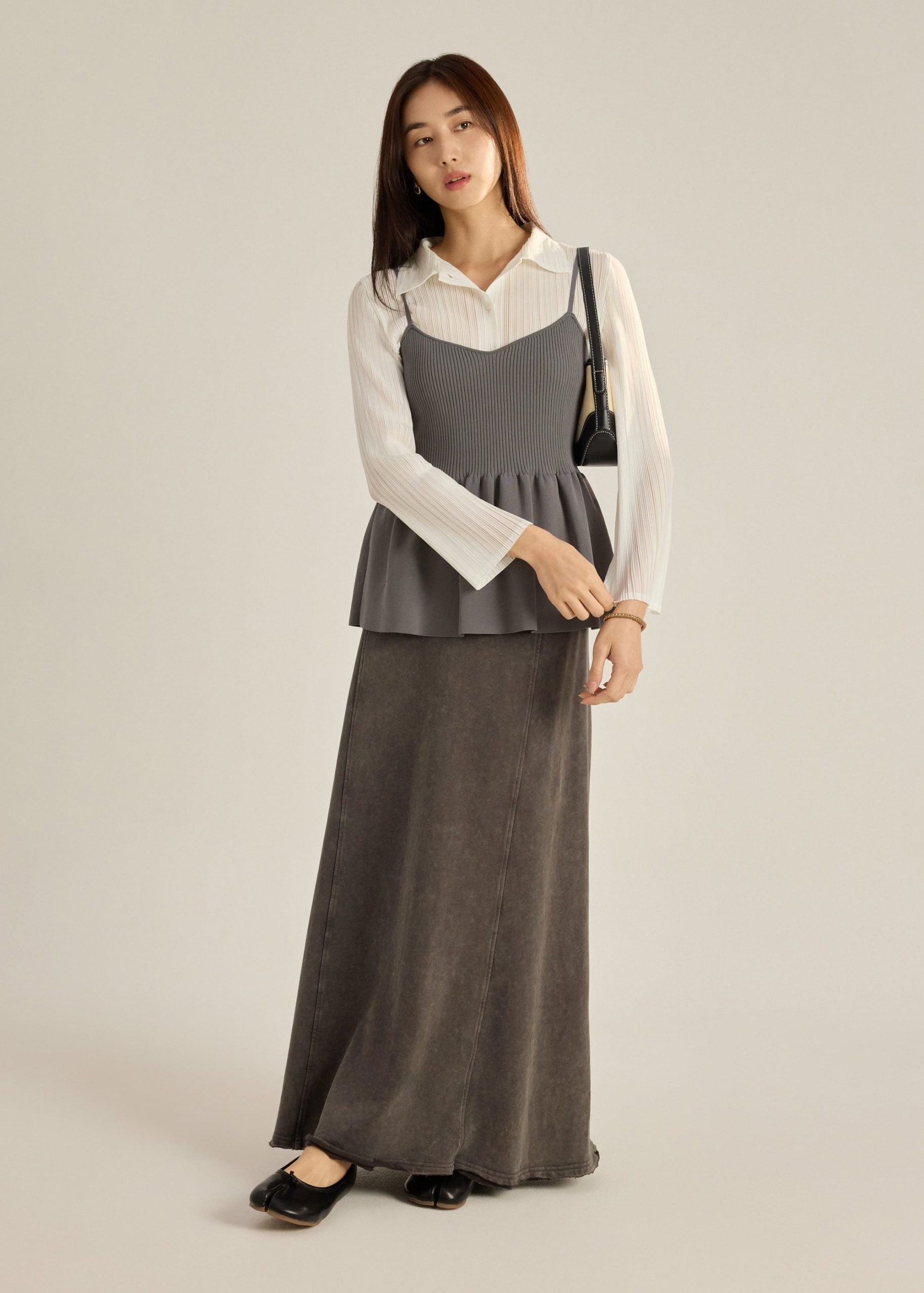 Faded Jersey Maxi Skirt - Image 4