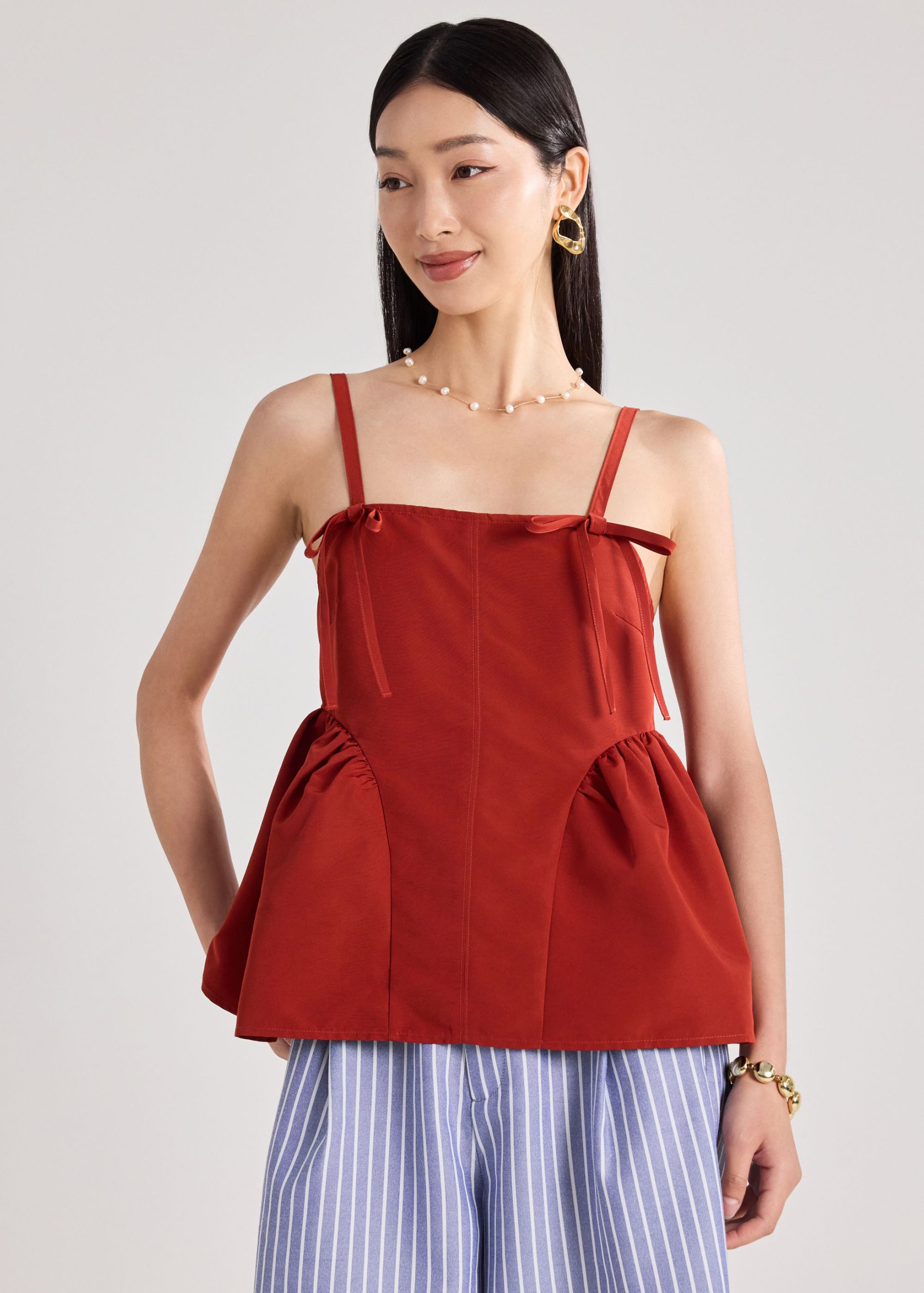 Babydoll Peplum Camisole - Image 9