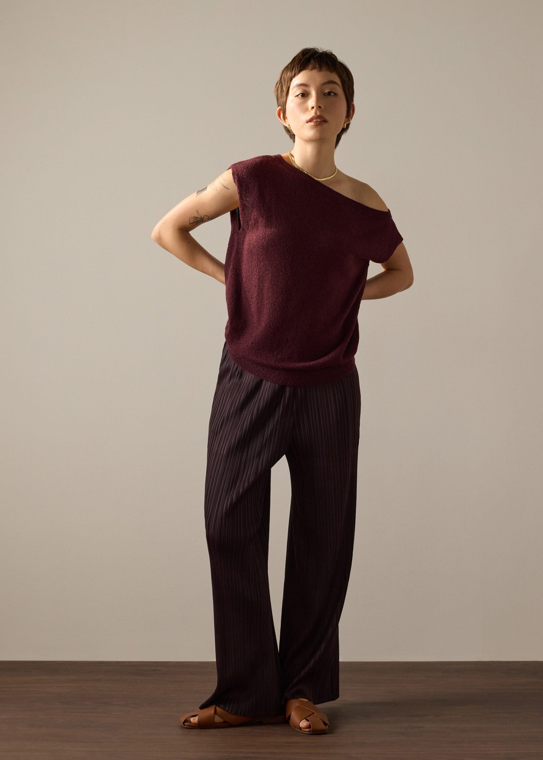 Knit Relaxed Long Top - Image 17