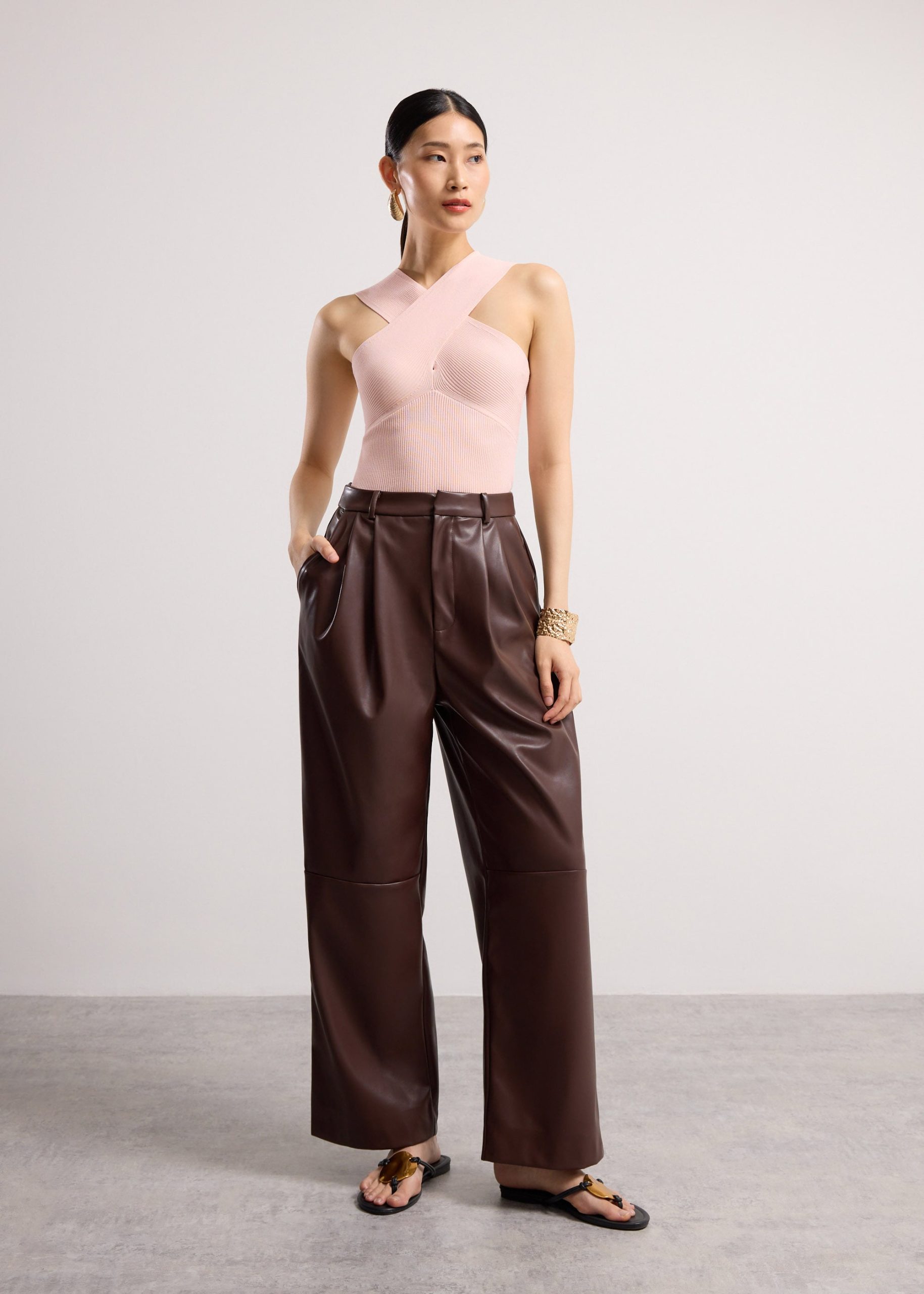 Aditi Multi-way Cross Over Knit Top - Image 12