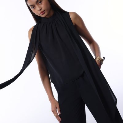 Nabi Multi-way Mock Neck Shell Top