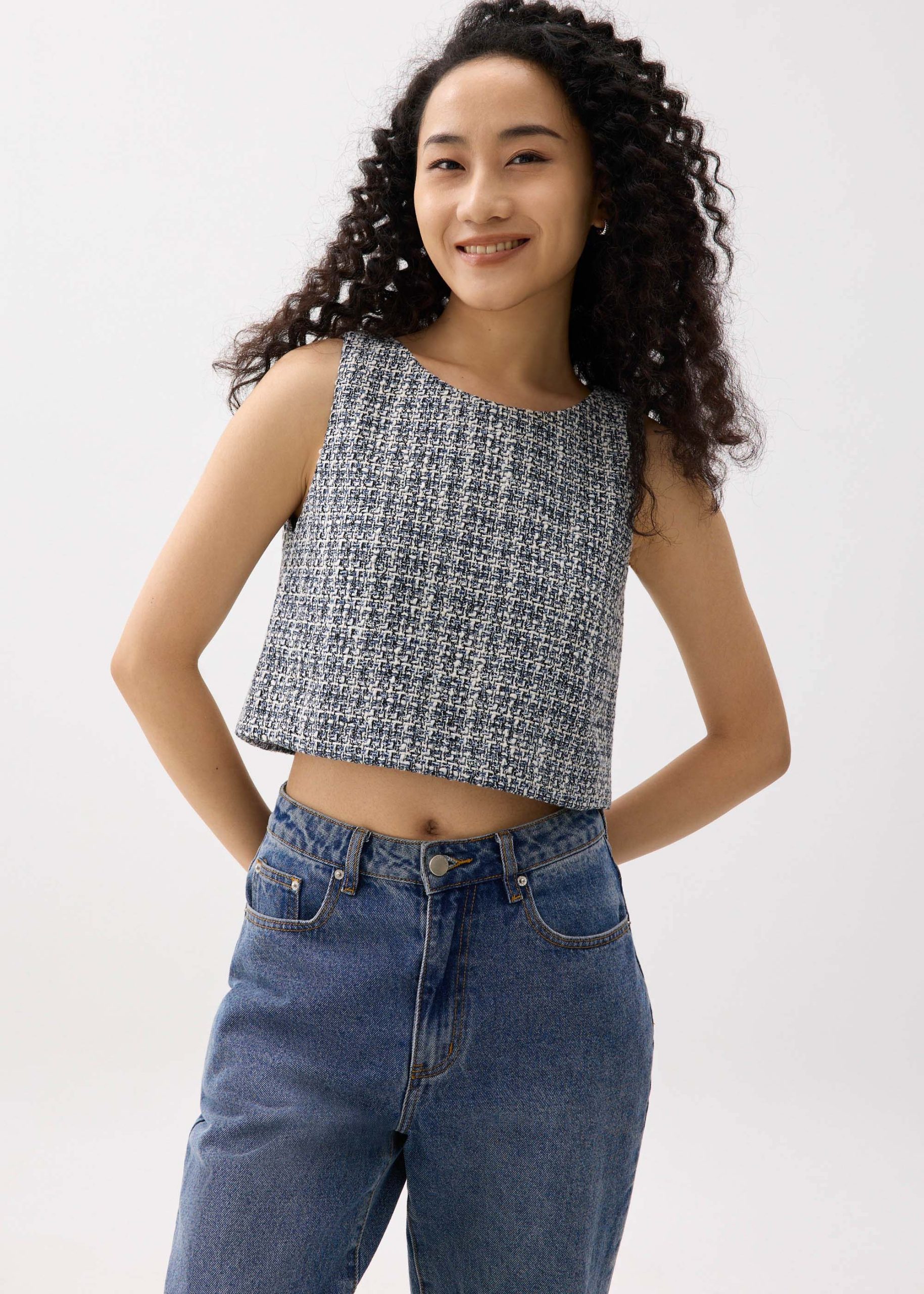 Kaori Tweed Crop Shell Top - Image 11