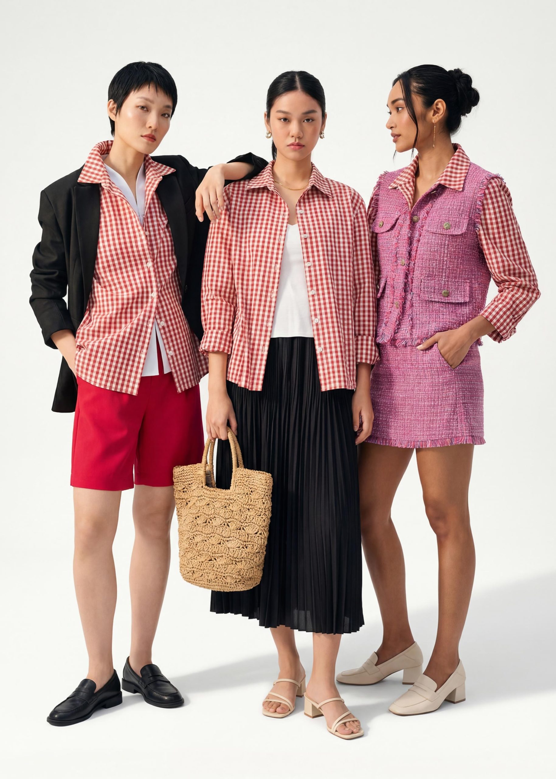 RuchedReady® Relaxed Cotton Gingham Button Down Shirt - Image 4