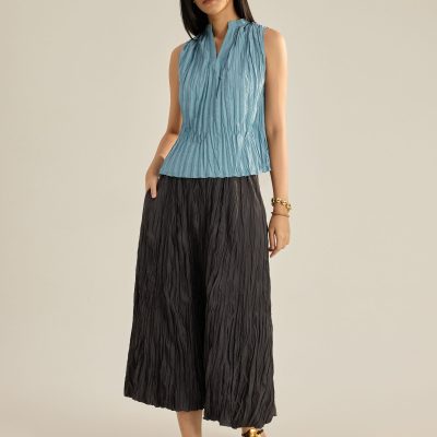 Celeste Crinkled Pleats Top