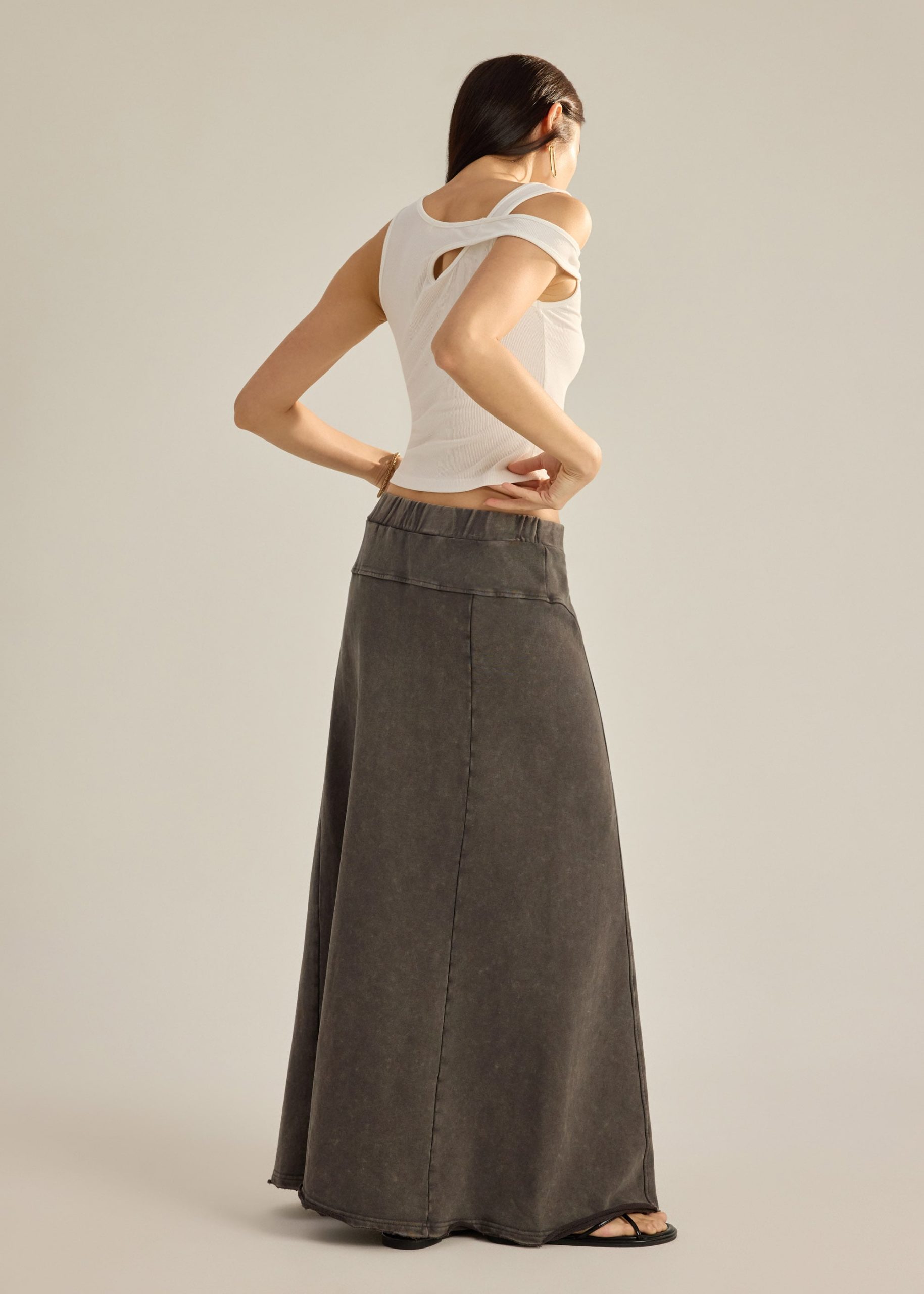 Faded Jersey Maxi Skirt - Image 7