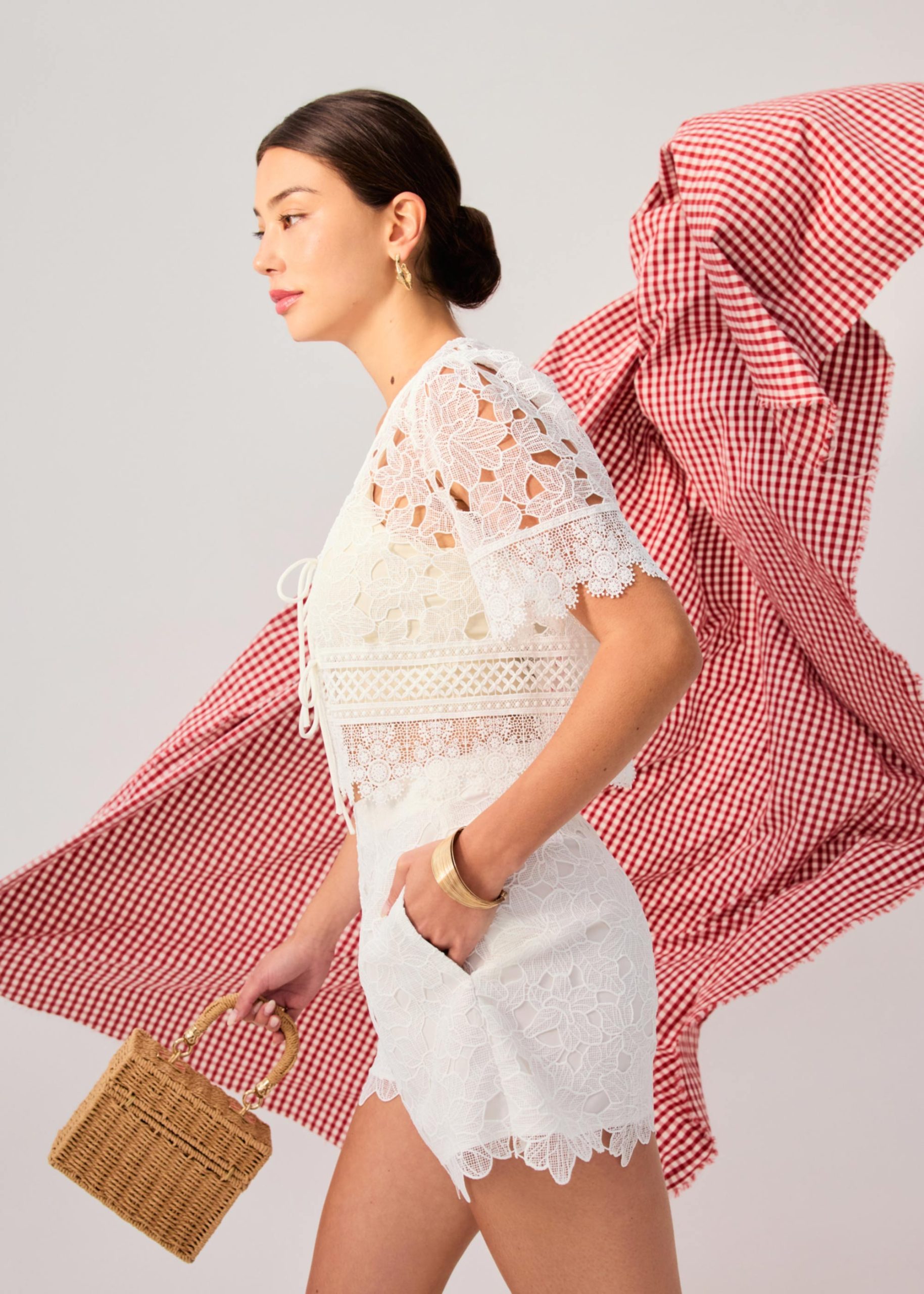 Floral Lace A-line Shorts - Image 3