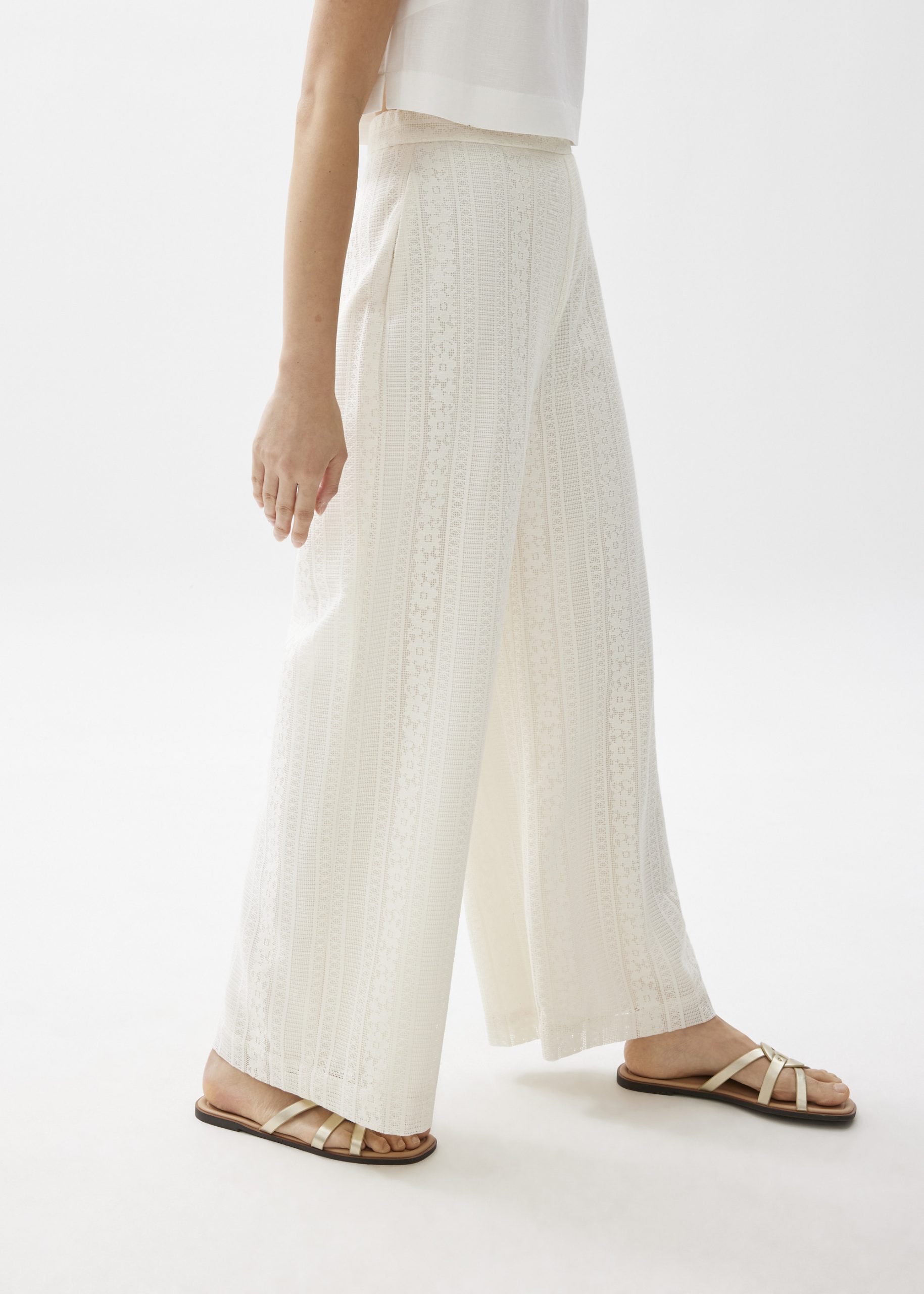 Elastic Lace Wide Leg Pants - Image 11