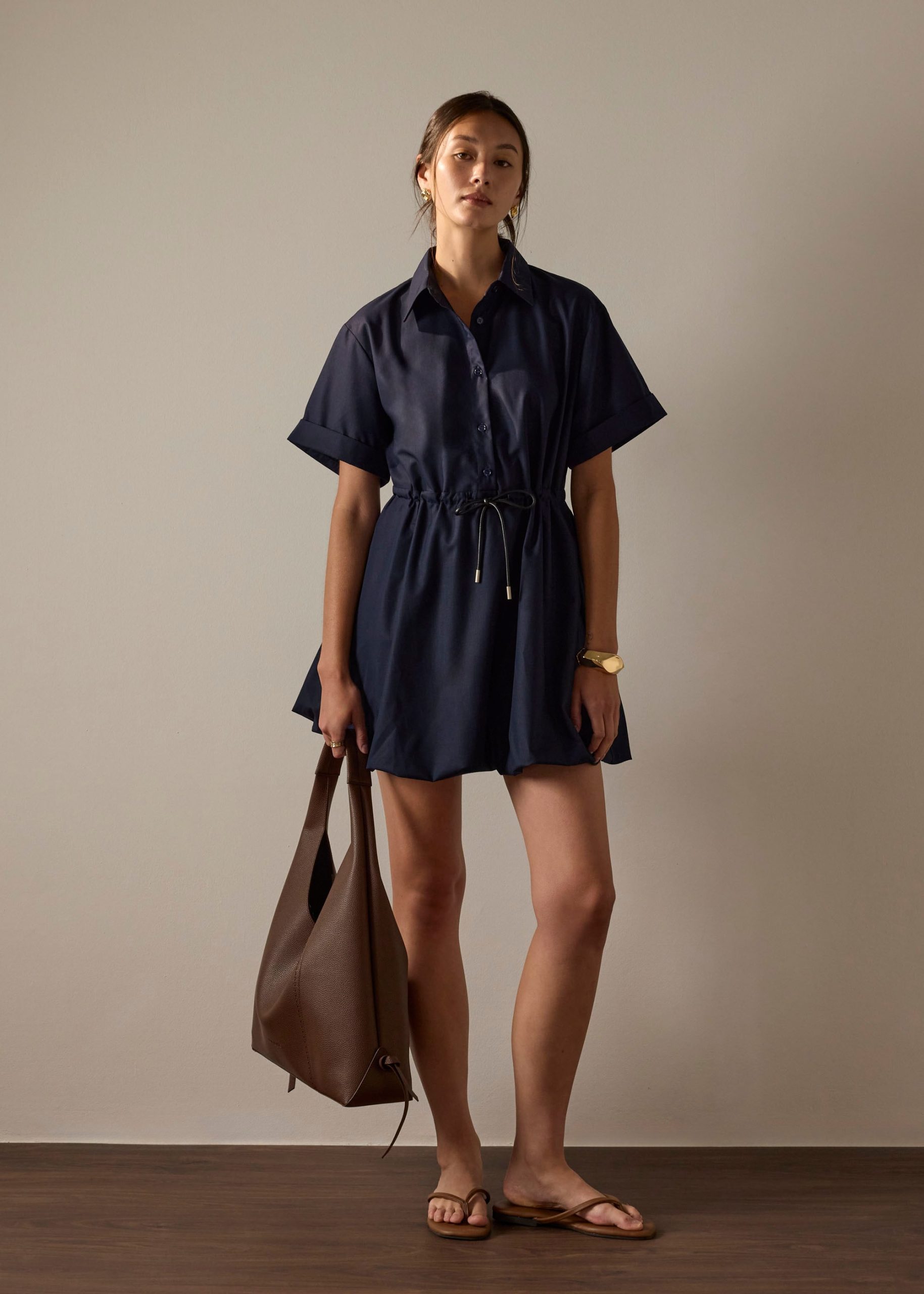 Fit & Flare Mini Dress With Belt