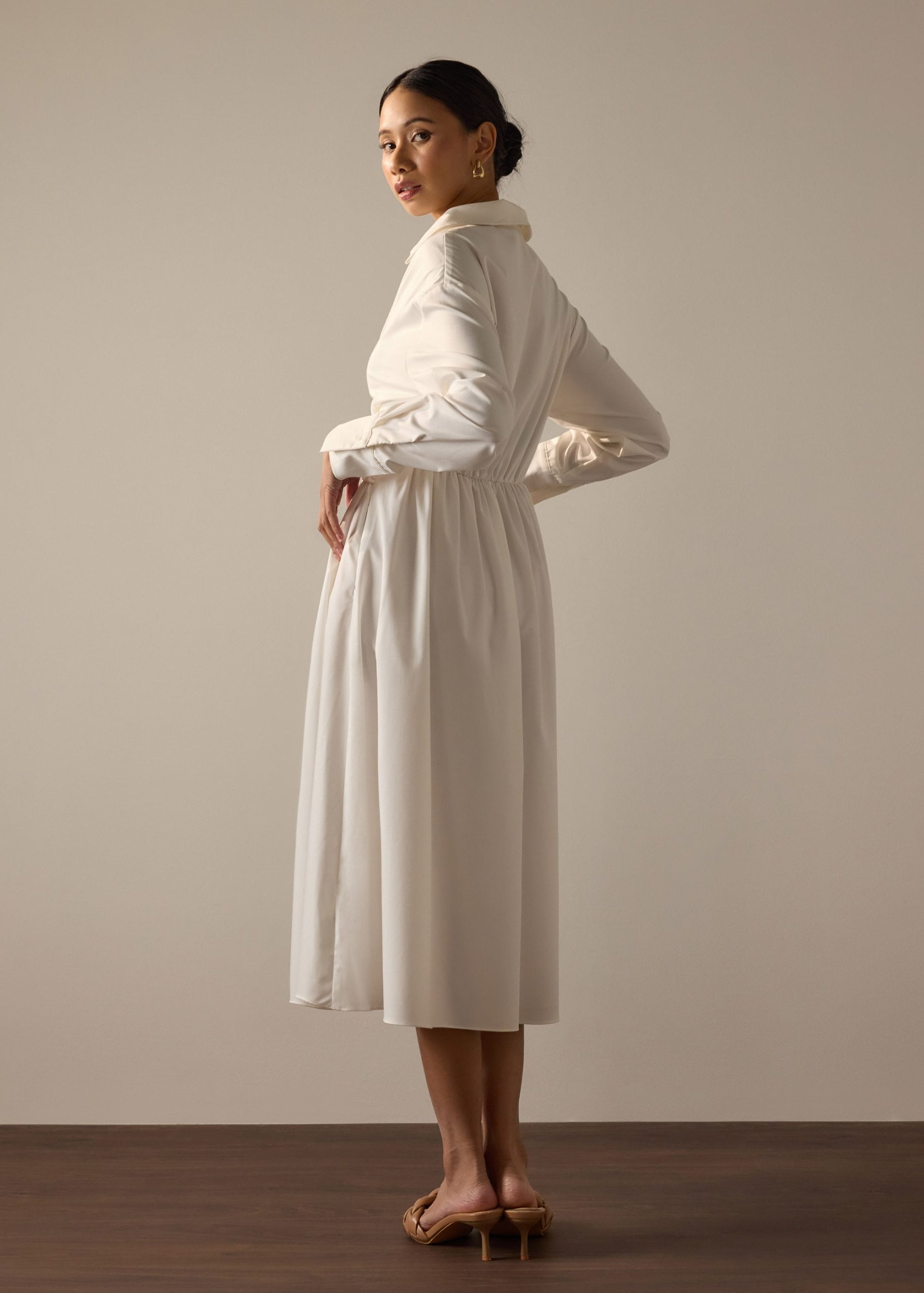 Rama RuchedReady® Poplin Fit & Flare Dress - Image 2