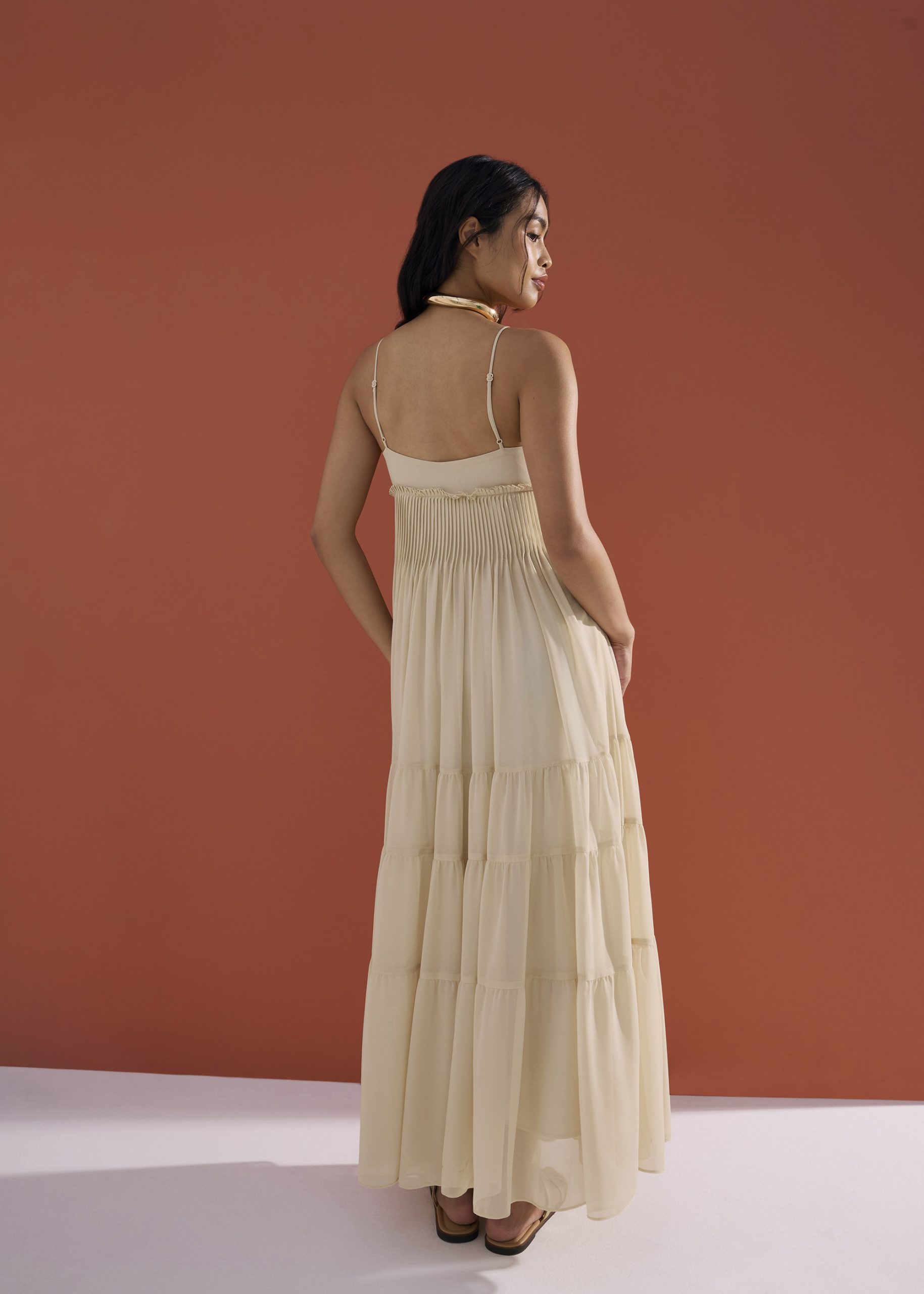 BraFree by LB Sheer Fit & Flare Floor Length Dress - Image 13