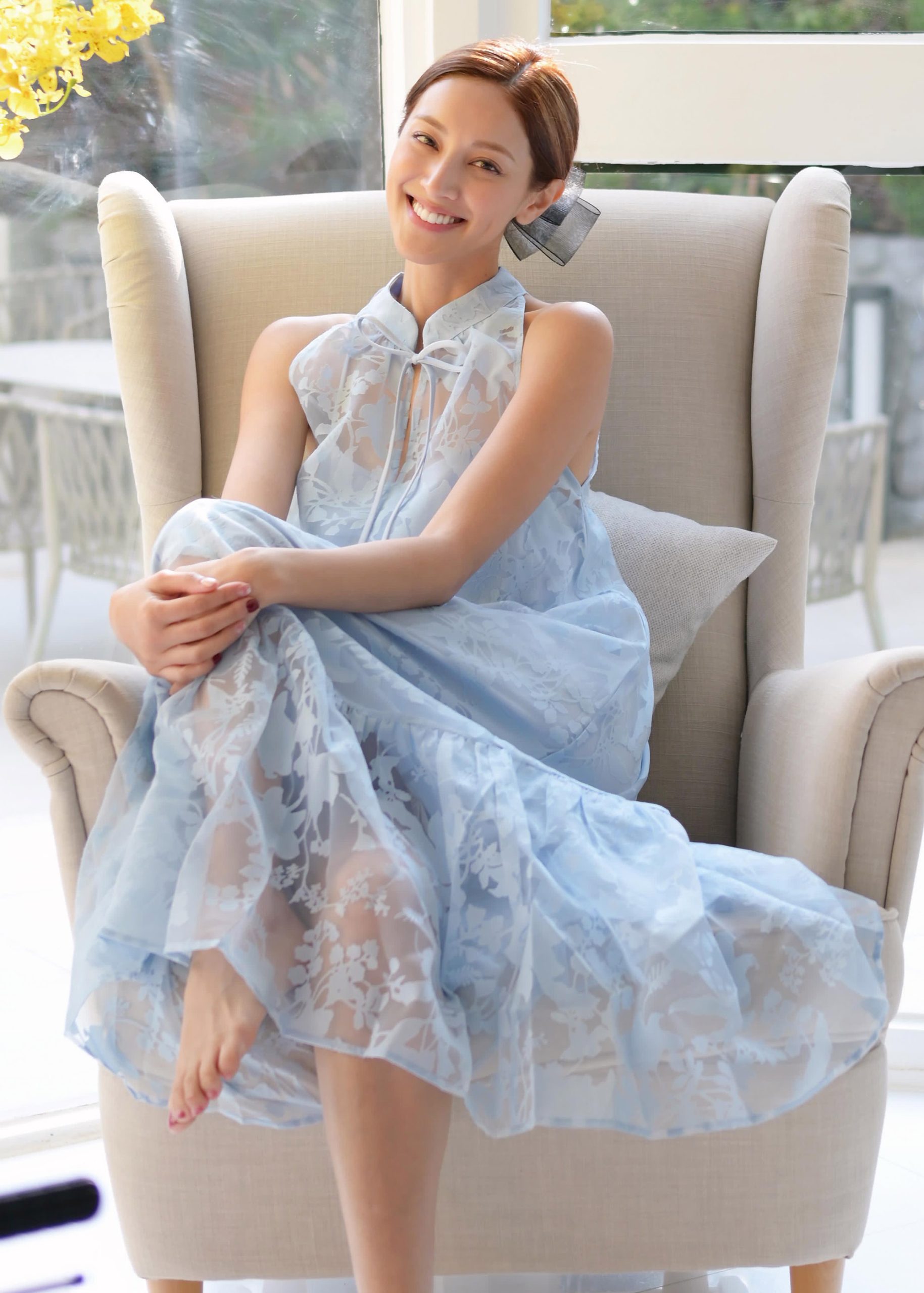 Jacquard Mandarin Collar Trapeze Midaxi Dress - Image 8