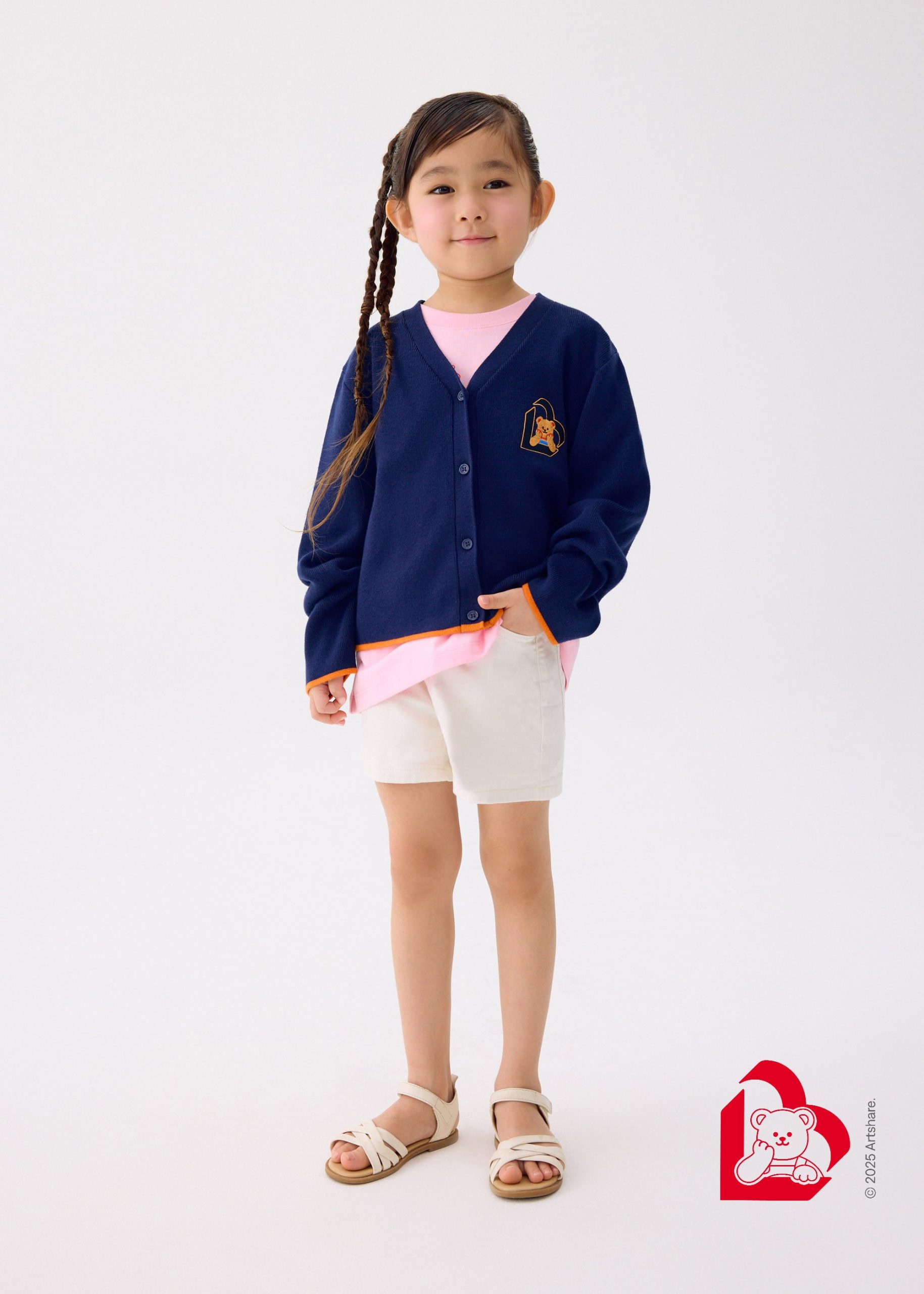 Love, Bonito | Wiggle Wiggle Kids' Knit Cardigan in Navy Blue - Image 6