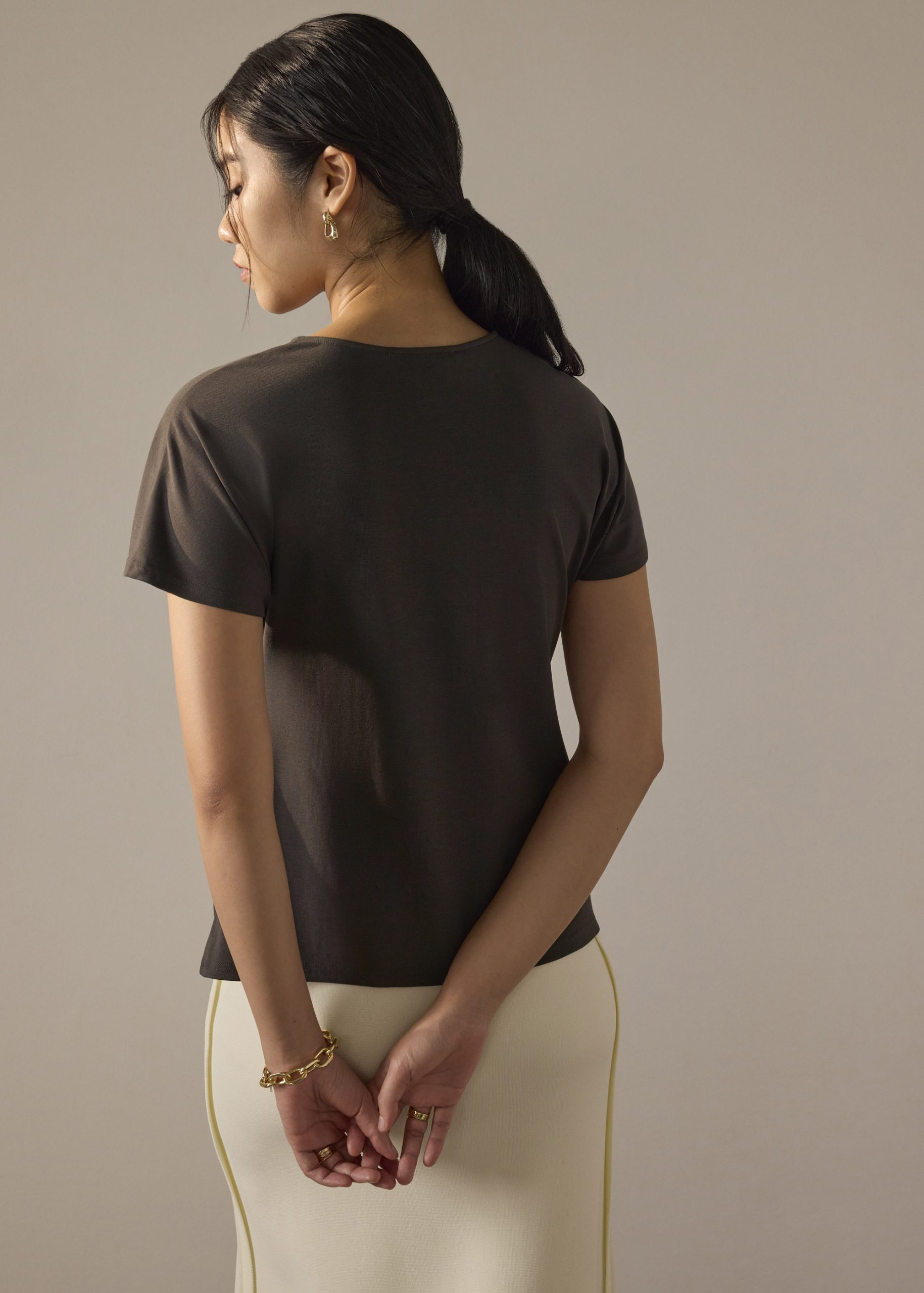 Jersey Twist Knot Long Tee - Image 15