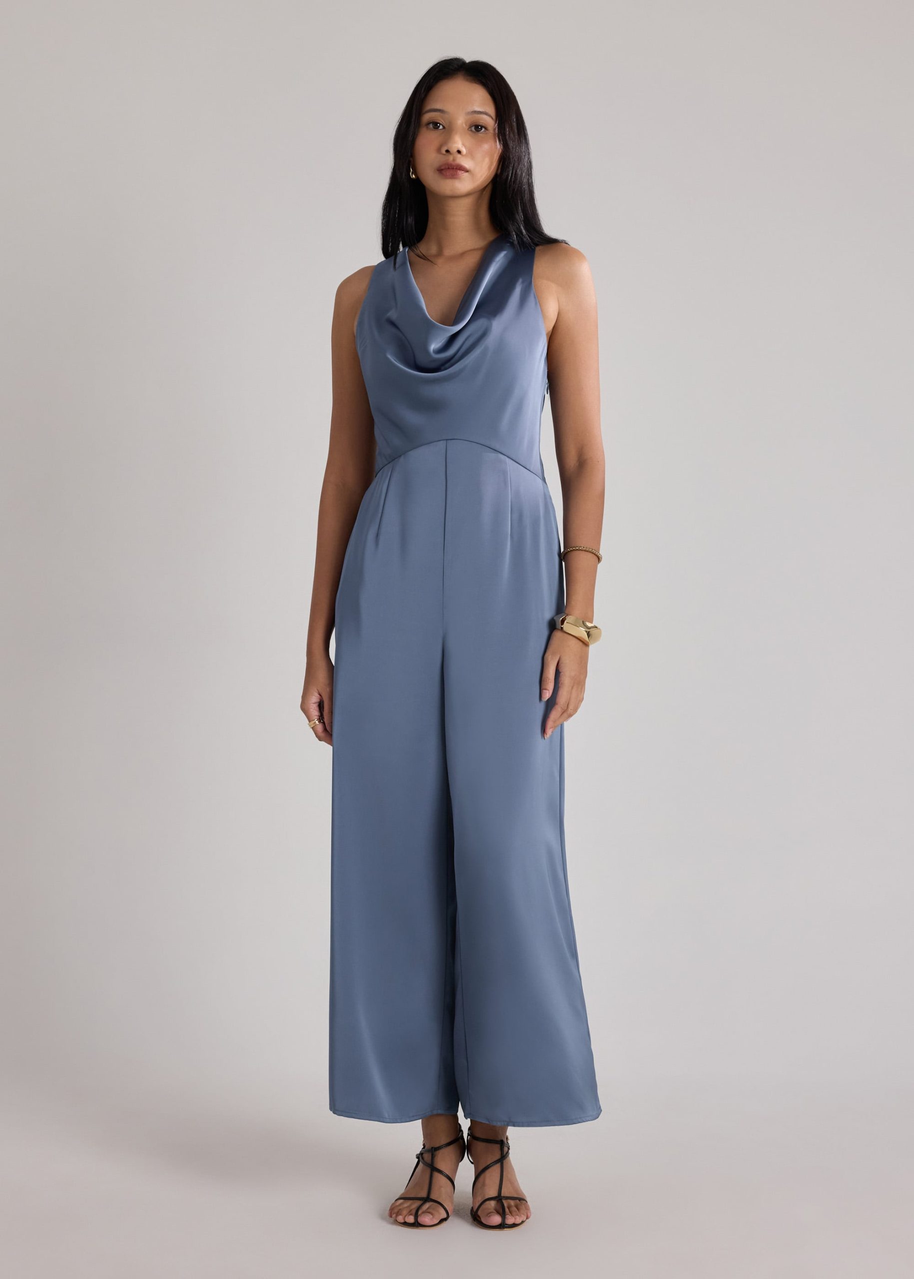 BraFree by LB Satin Cowl Neck Jumpsuit - Image 21