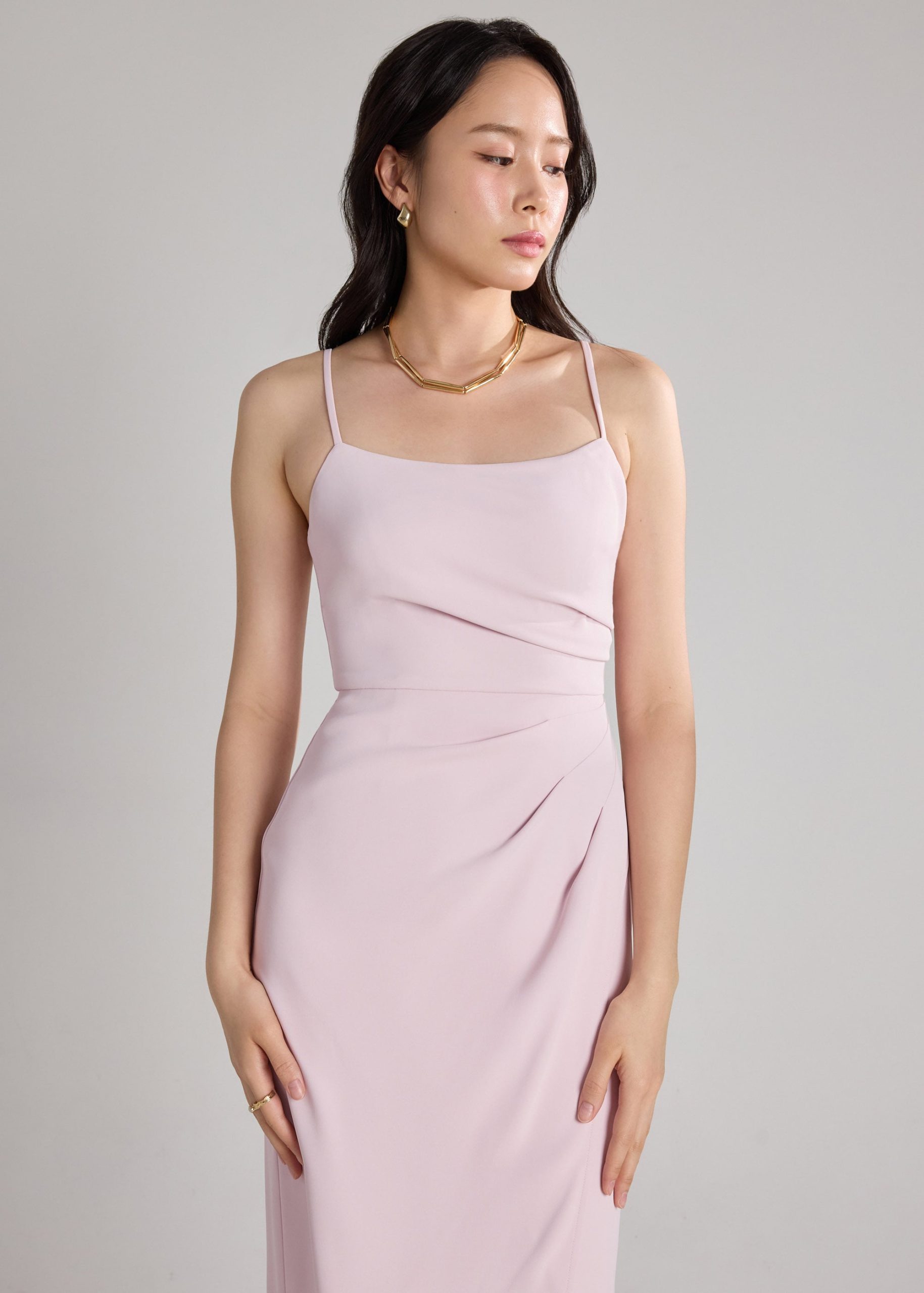 BraFree by LB Crepe Side Pleat Dress - Image 9