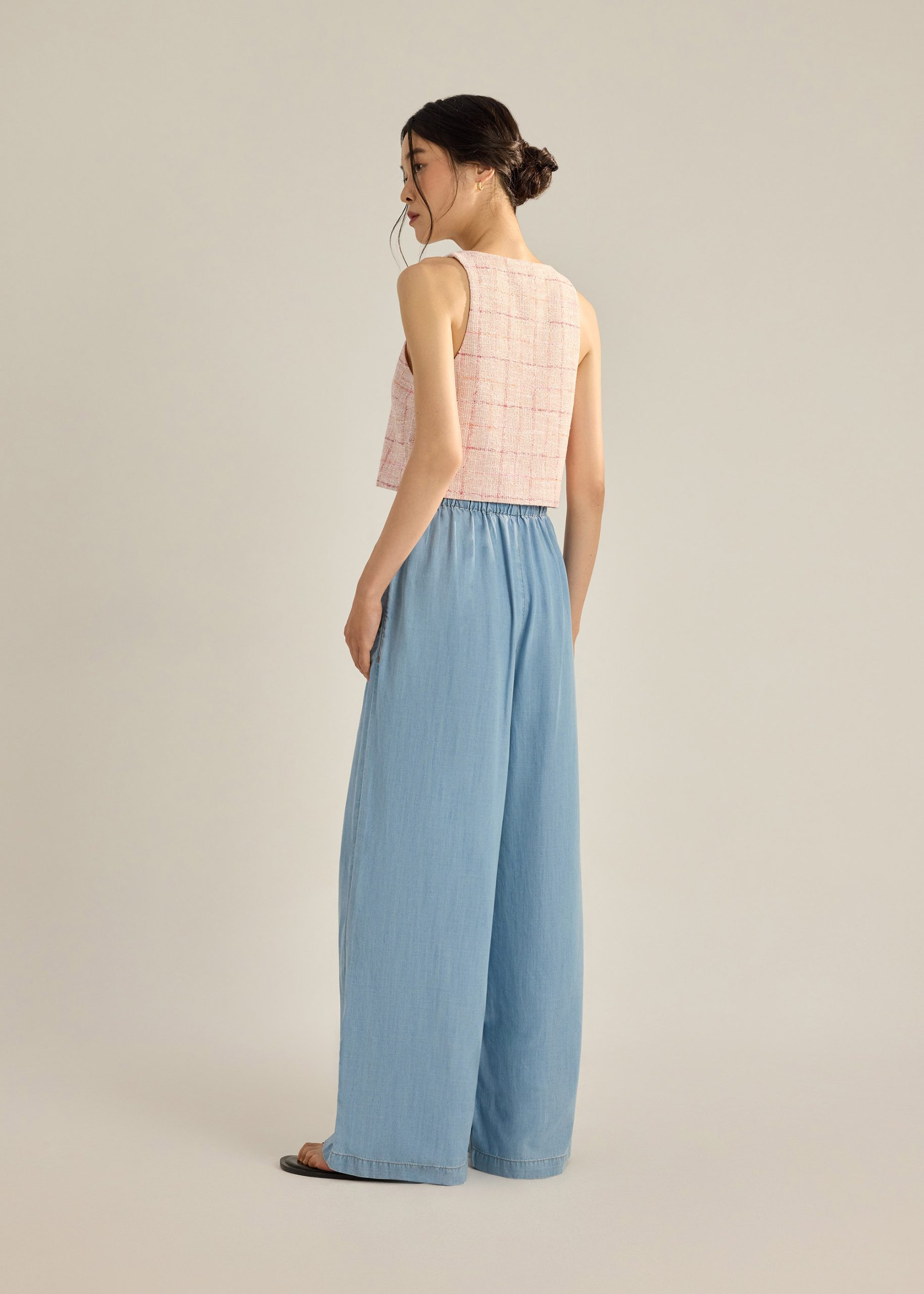 Ayu Lyocell Chambray Wide Leg Pants - Image 5