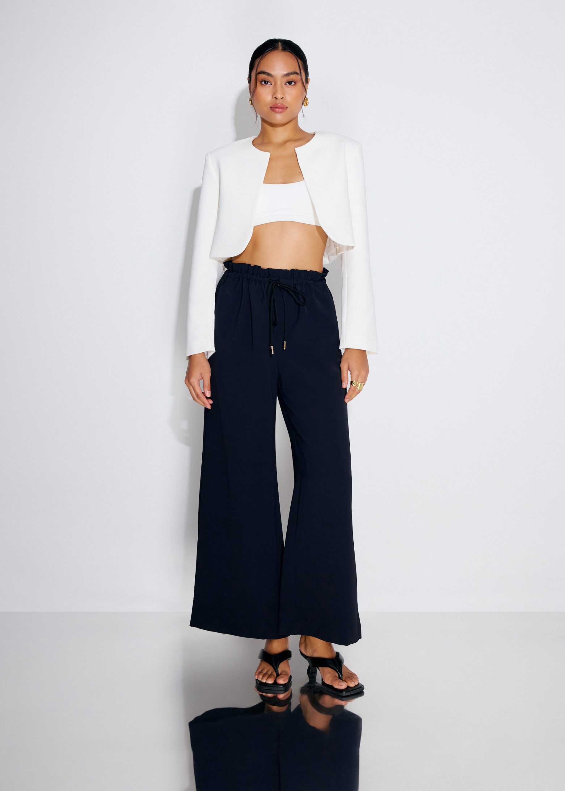 RuchedReady® Boxy Fumiko Round Neck Crop Jacket - Image 13