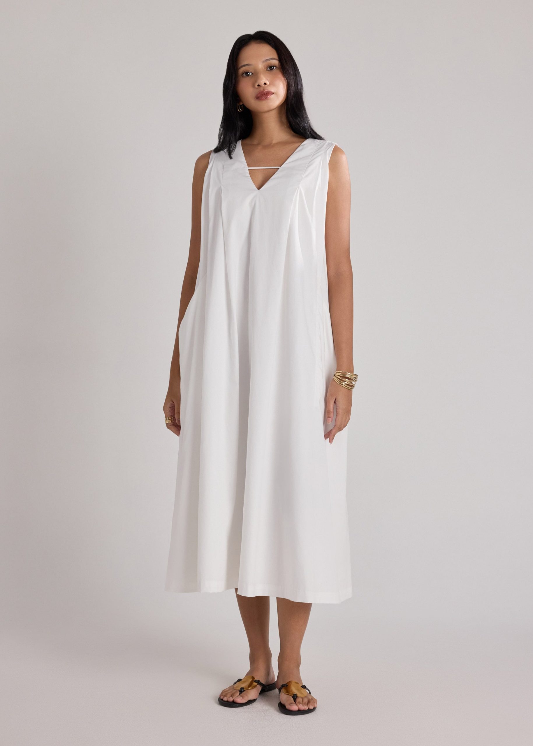Cotton Trapeze Dress - Image 2