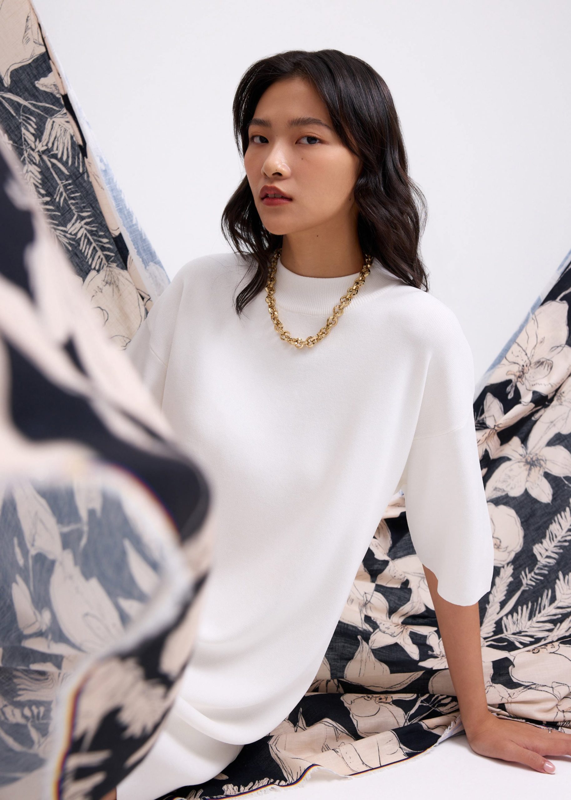 Knit Round Neck Shift Mini Dress - Image 11