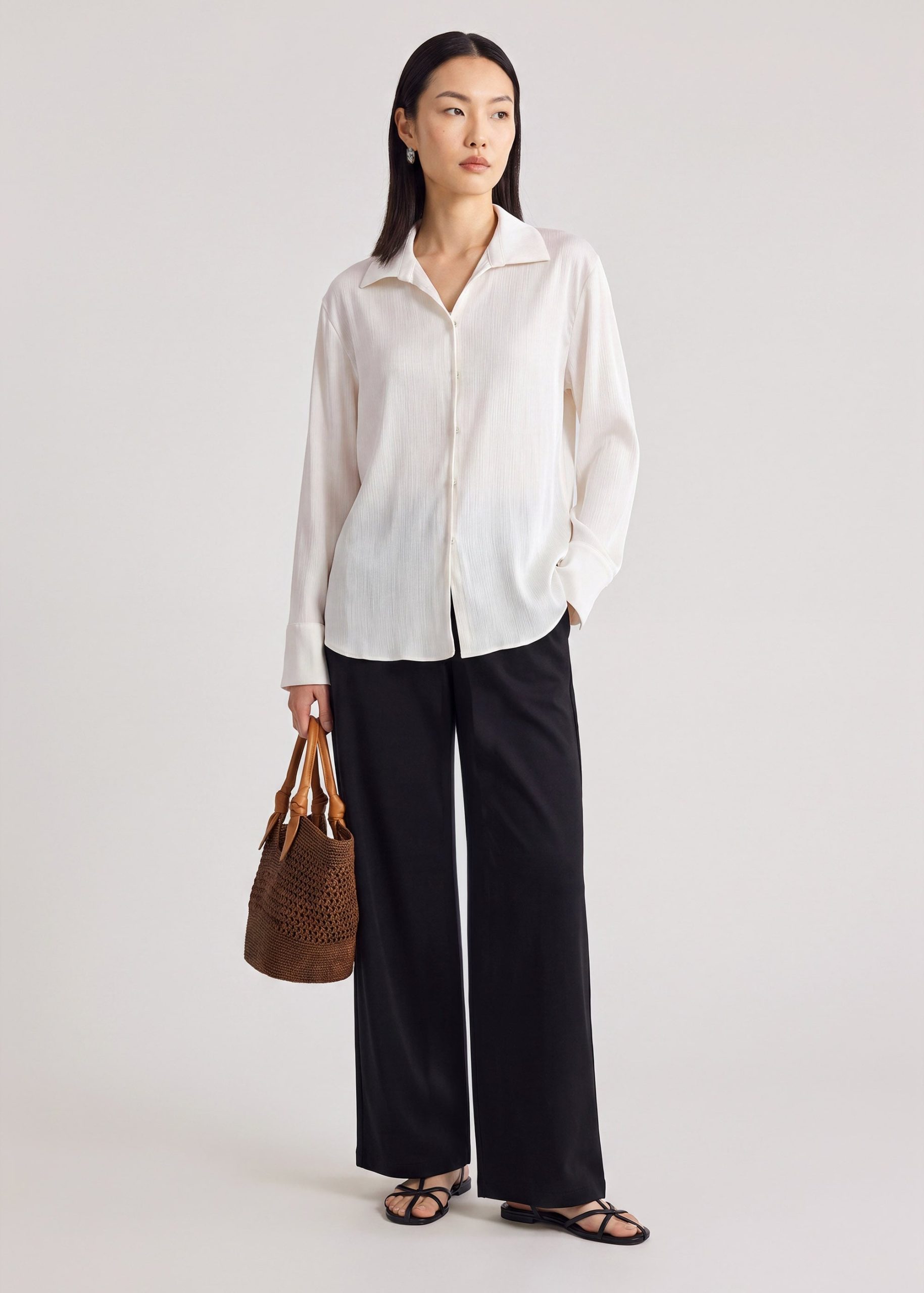 RuchedReady® Crinkle Satin Shirt - Image 2