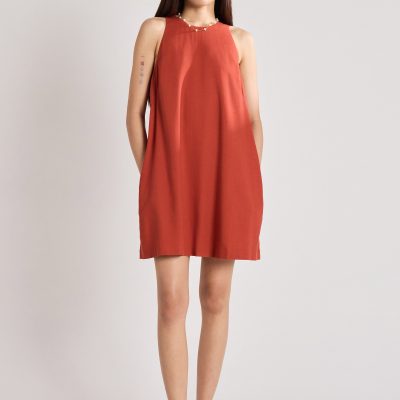 Round Neck Shift Dress