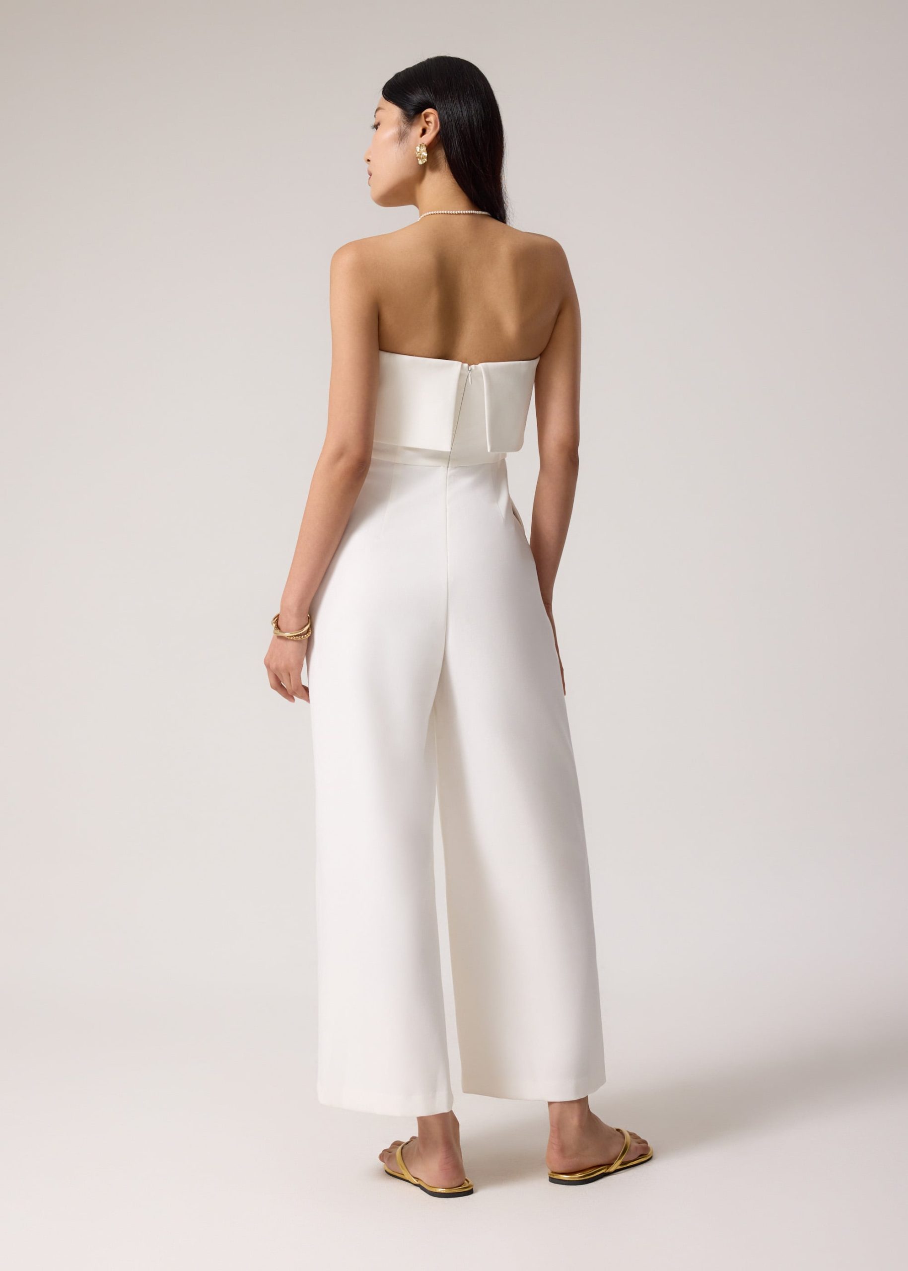 Ponte Tube High Rise Wide Leg Jumpsuit - Image 6