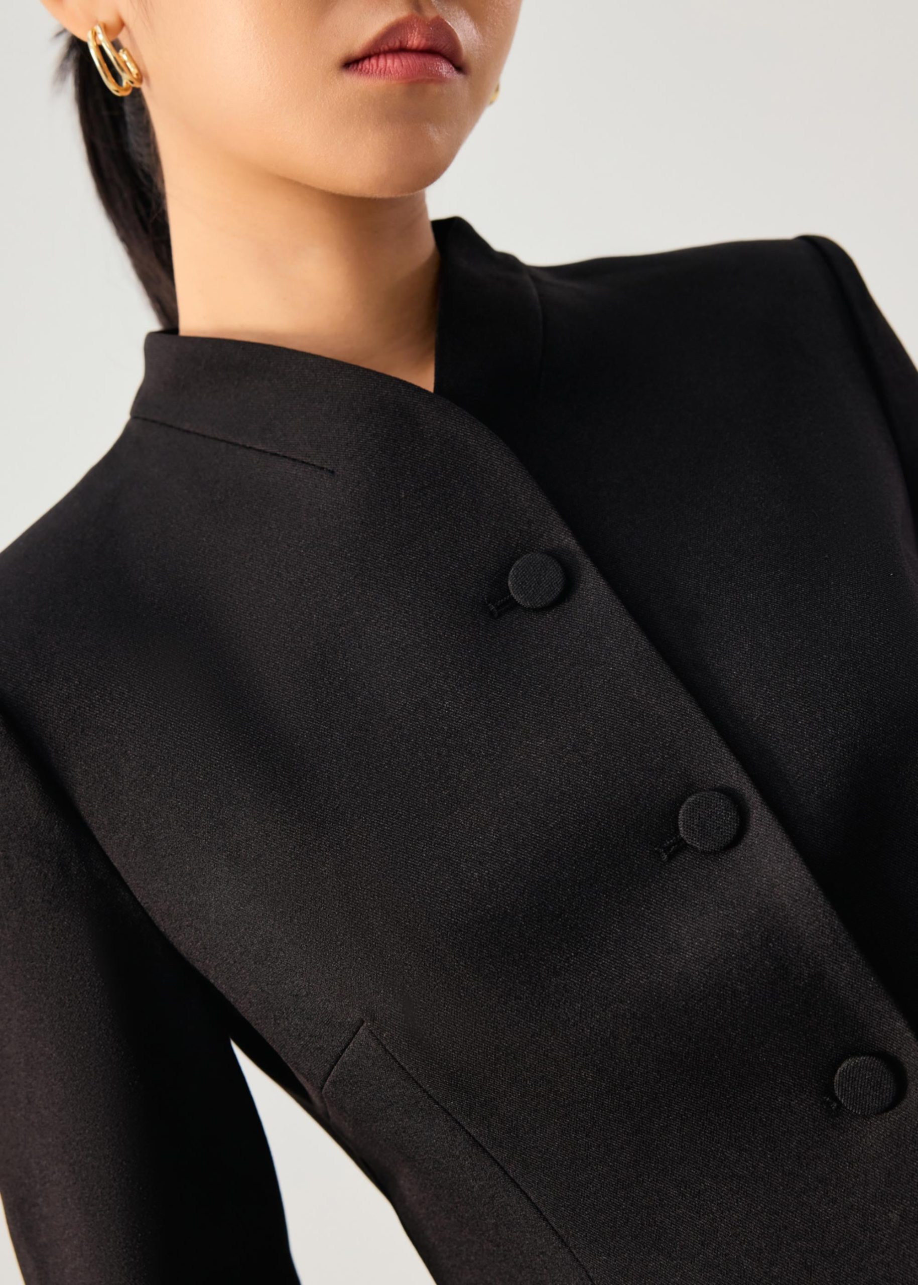 RuchedReady® Yue Mandarin Collar Cinched Jacket - Image 3