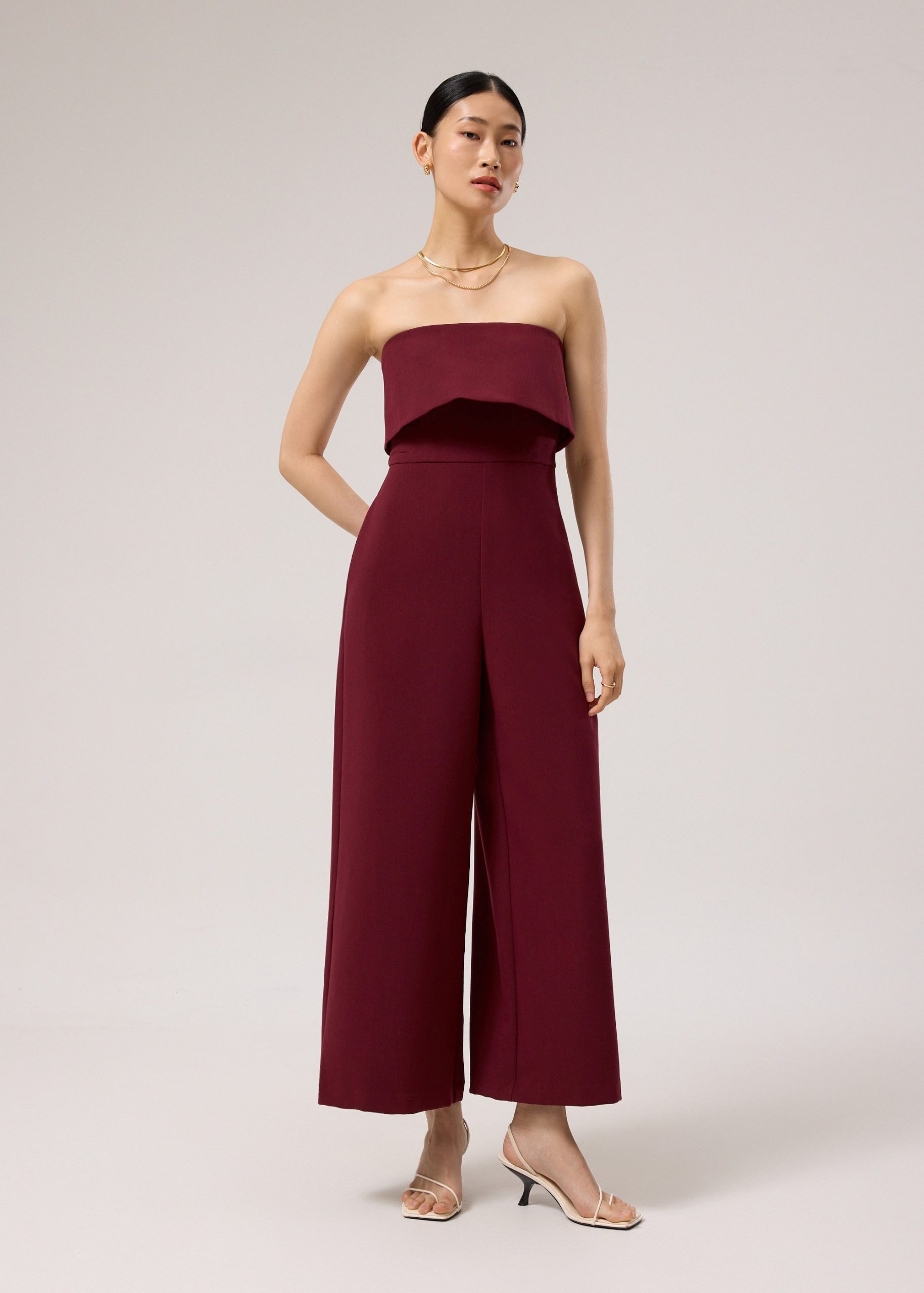 Ponte Tube High Rise Wide Leg Jumpsuit - Image 15